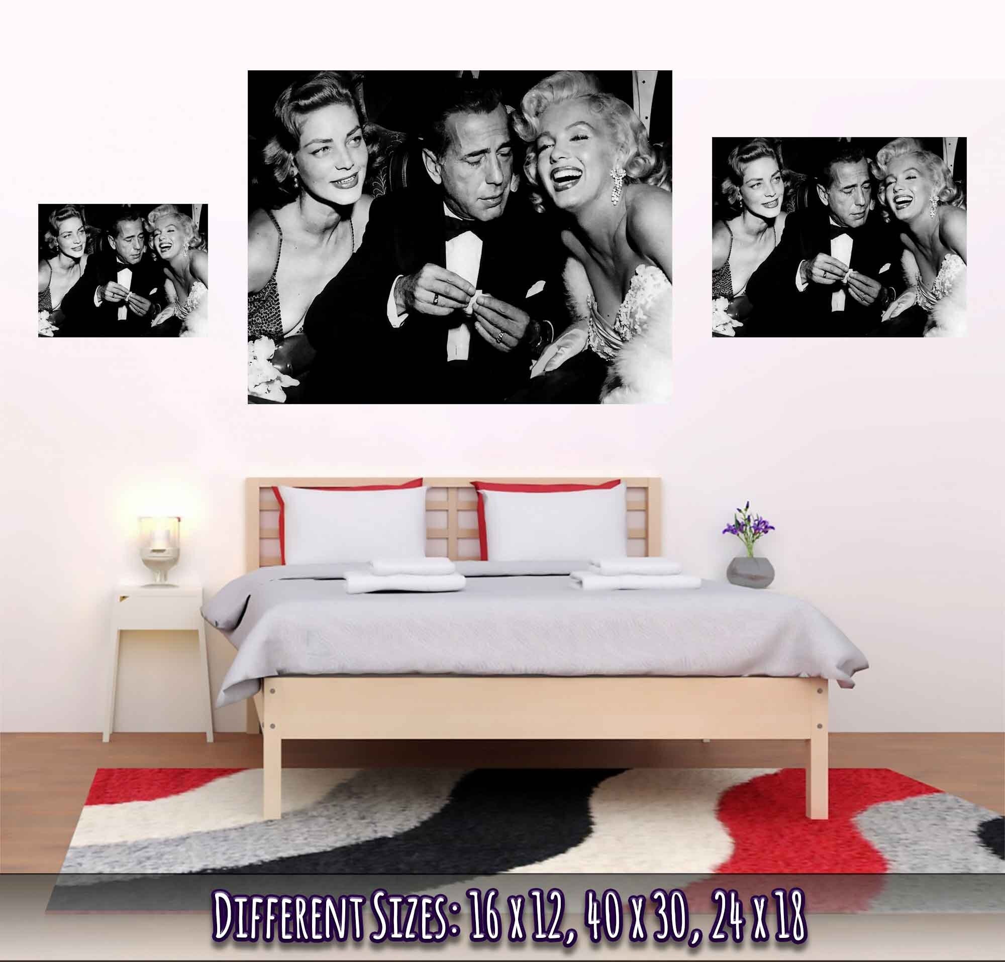 Bacall Bogart & Monroe Poster, How To Marry A Millionaire Vintage Photo Print 1953 - WallArtPrints4U