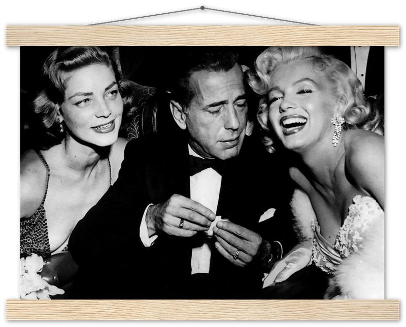 Bacall Bogart & Monroe Poster, How To Marry A Millionaire Vintage Photo Print 1953 - WallArtPrints4U