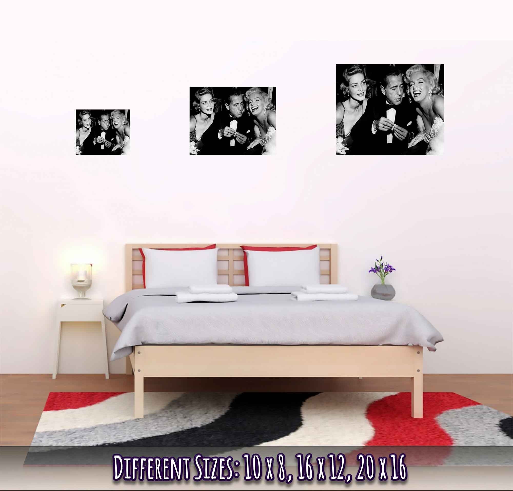 Bacall Bogart & Monroe Poster, How To Marry A Millionaire Vintage Photo Print 1953 - WallArtPrints4U