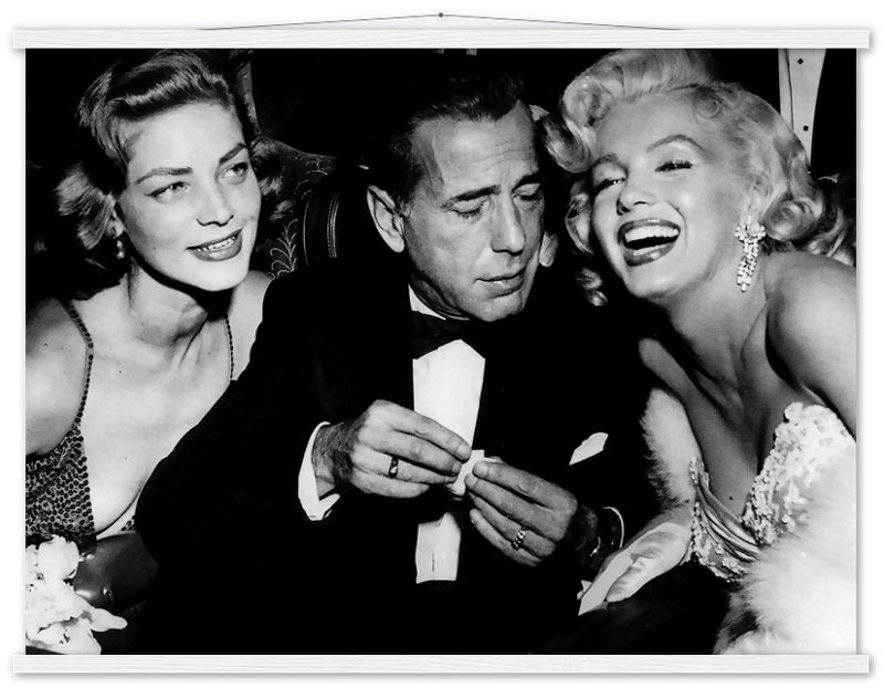 Bacall Bogart & Monroe Poster, How To Marry A Millionaire Vintage Photo Print 1953 - WallArtPrints4U