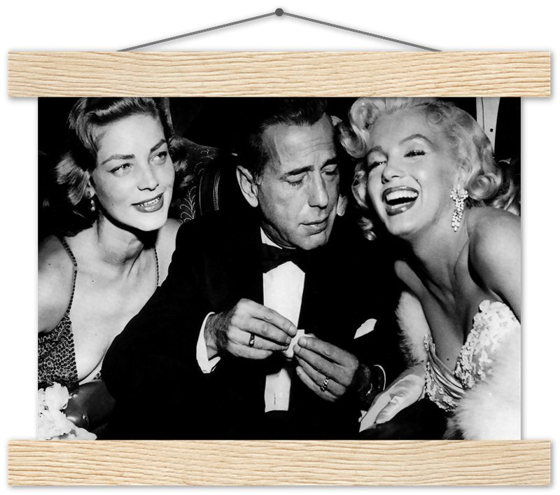 Bacall Bogart & Monroe Poster, How To Marry A Millionaire Vintage Photo Print 1953 - WallArtPrints4U