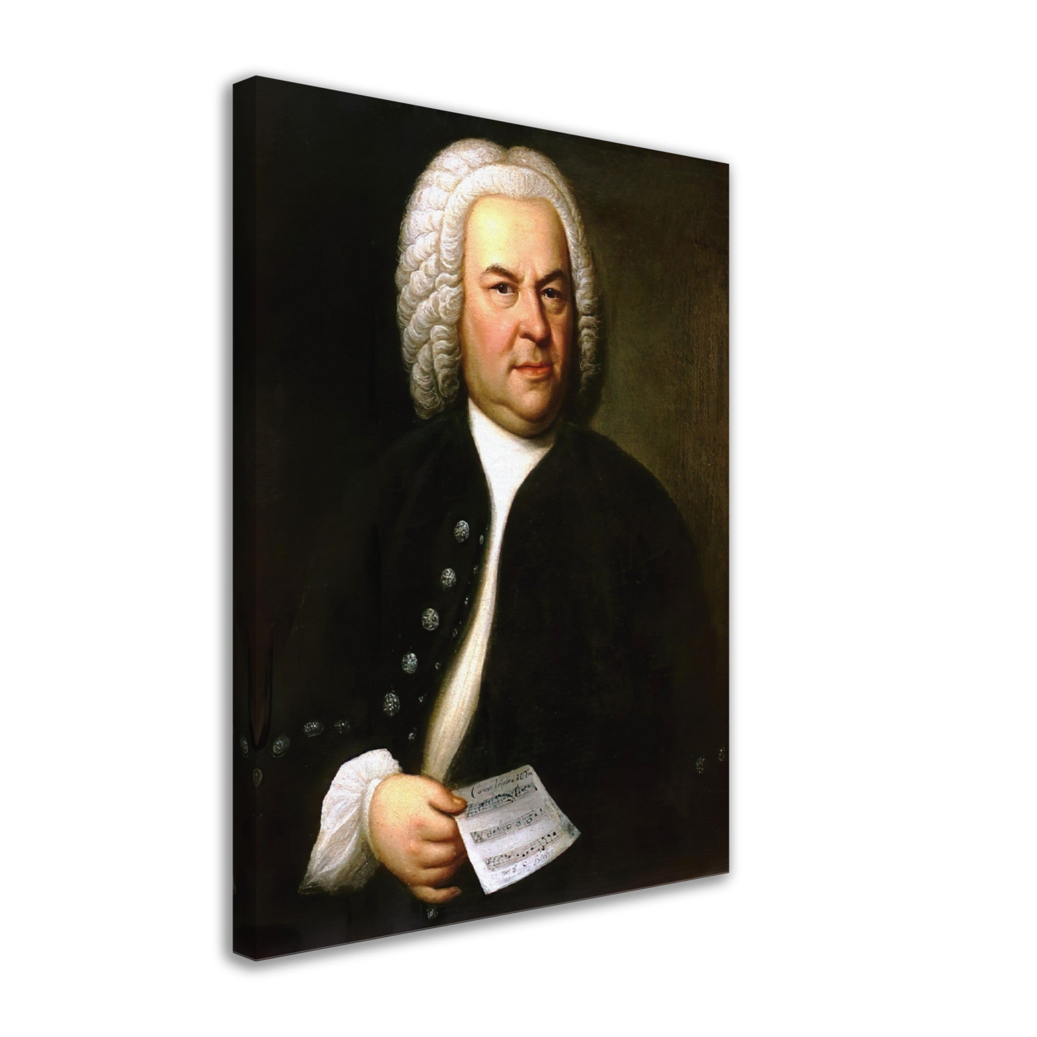 Bach Canvas, 17th Century Composer Johannes Sebastian Bach Canvas Print Vintage Portrait Canvas Print - WallArtPrints4U