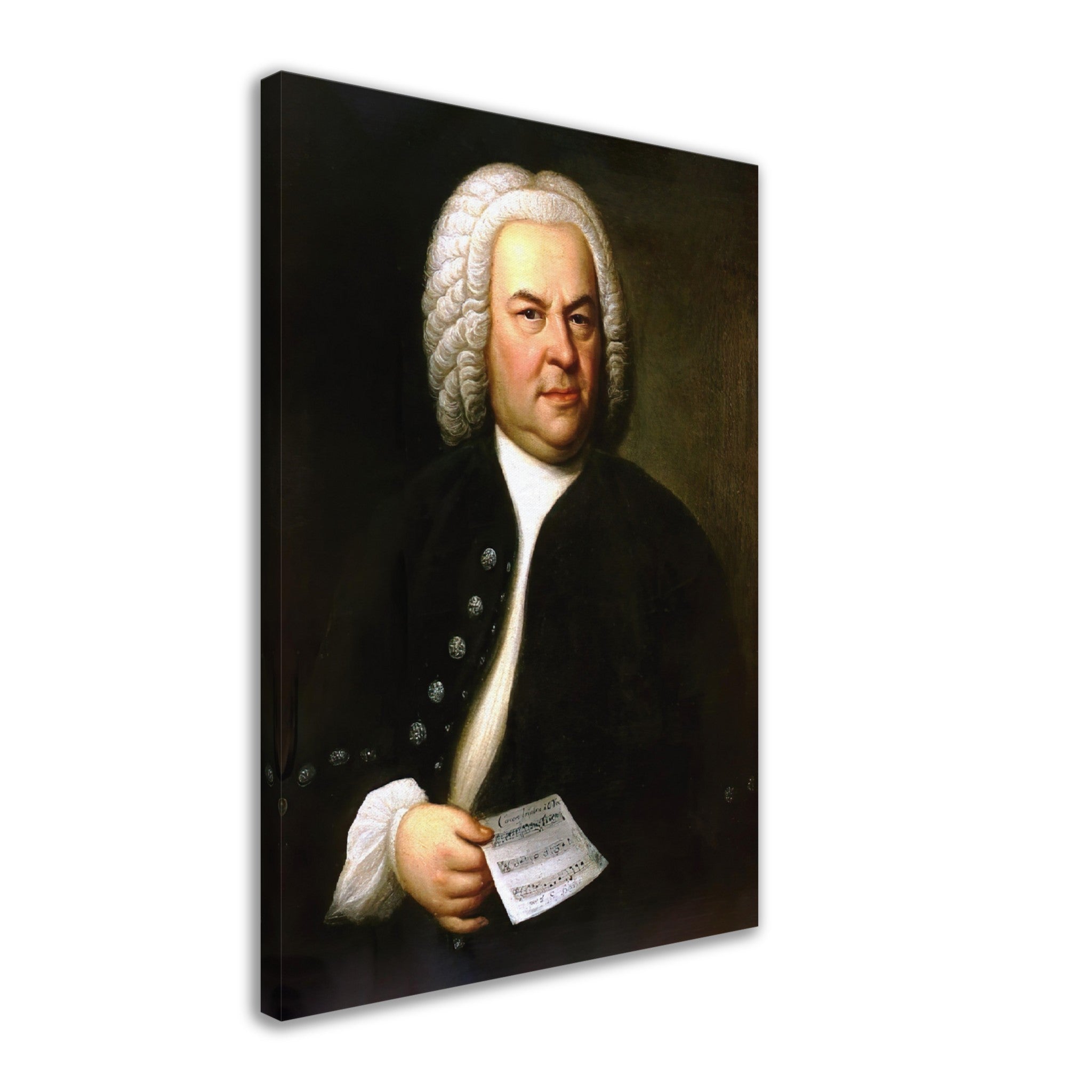 Bach Canvas, 17th Century Composer Johannes Sebastian Bach Canvas Print Vintage Portrait Canvas Print - WallArtPrints4U