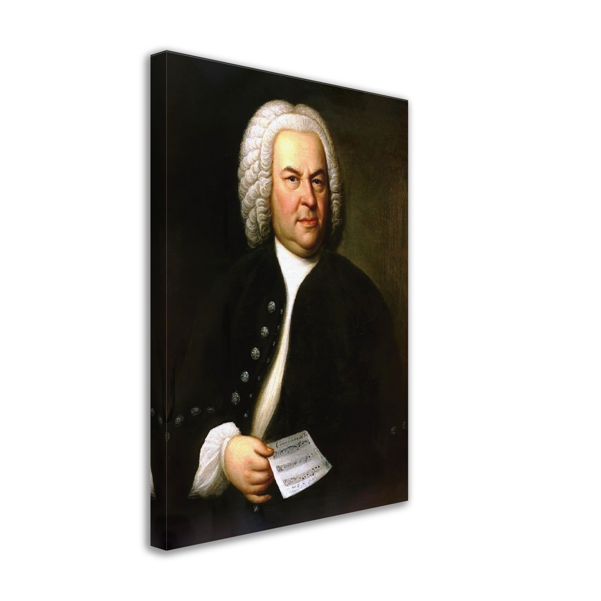 Bach Canvas, 17th Century Composer Johannes Sebastian Bach Canvas Print Vintage Portrait Canvas Print - WallArtPrints4U