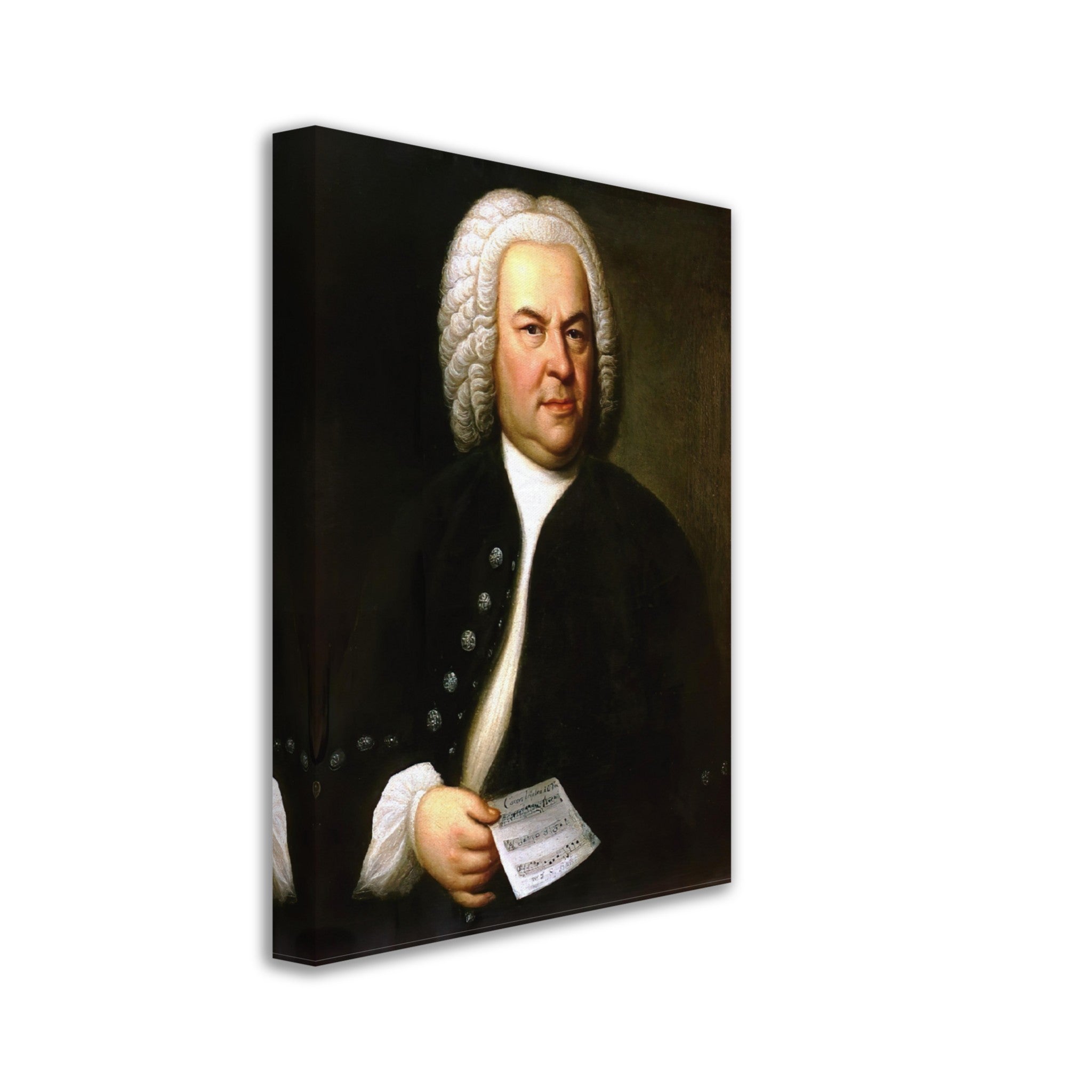 Bach Canvas, 17th Century Composer Johannes Sebastian Bach Canvas Print Vintage Portrait Canvas Print - WallArtPrints4U