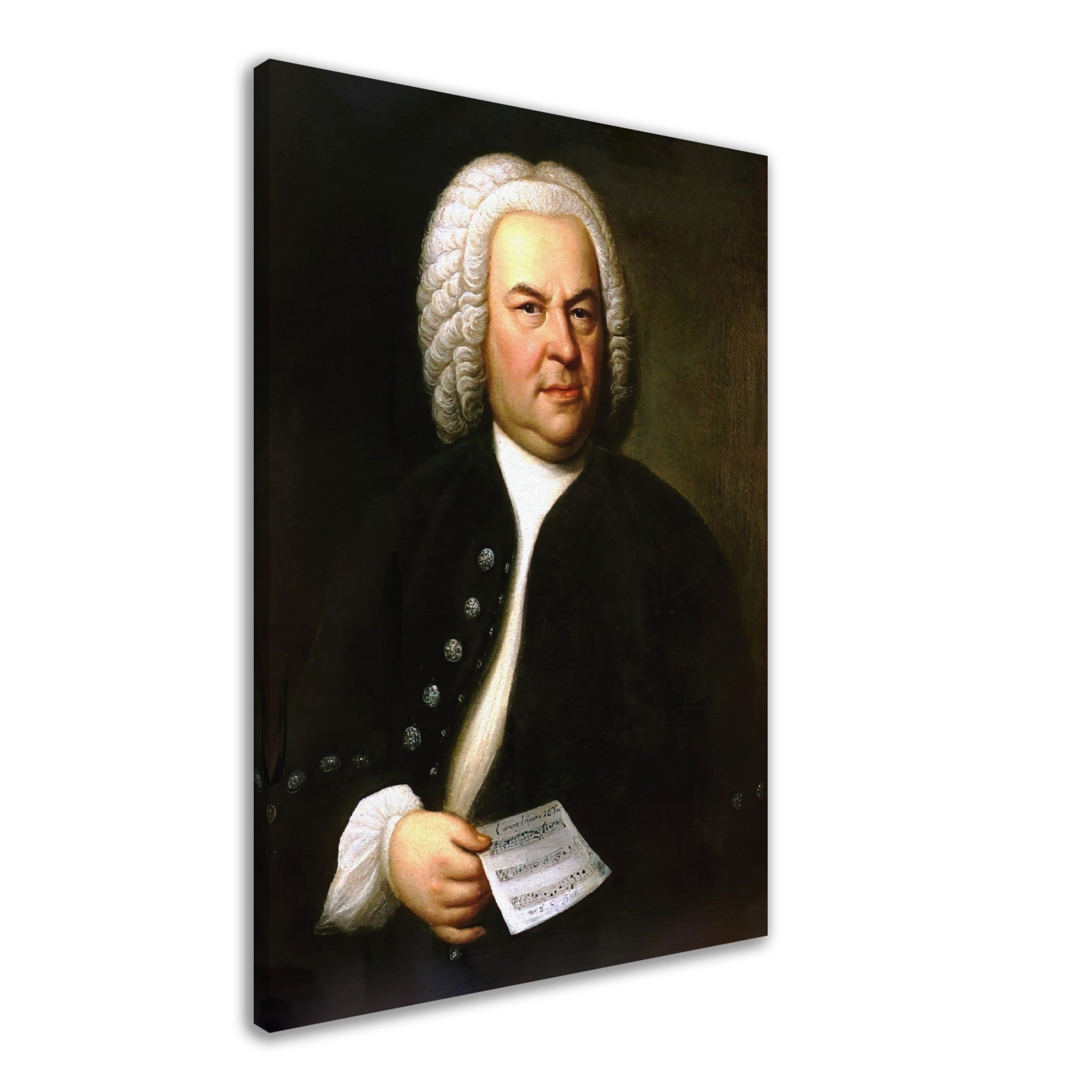 Bach Canvas, 17th Century Composer Johannes Sebastian Bach Canvas Print Vintage Portrait Canvas Print - WallArtPrints4U