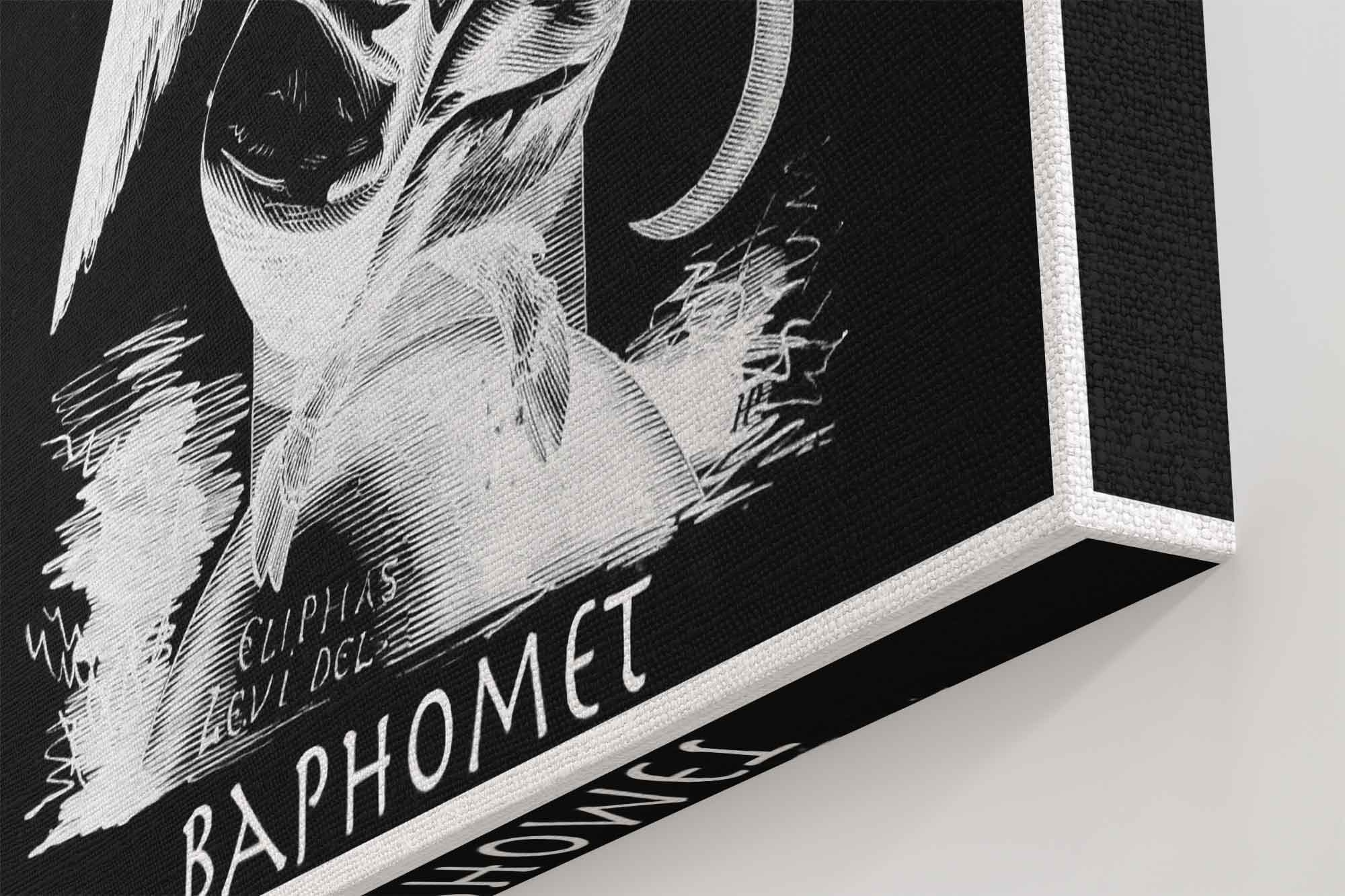 Baphomet Canvas, White Devil Halloween Wall Art, Lucifer Devil Canvas - WallArtPrints4U