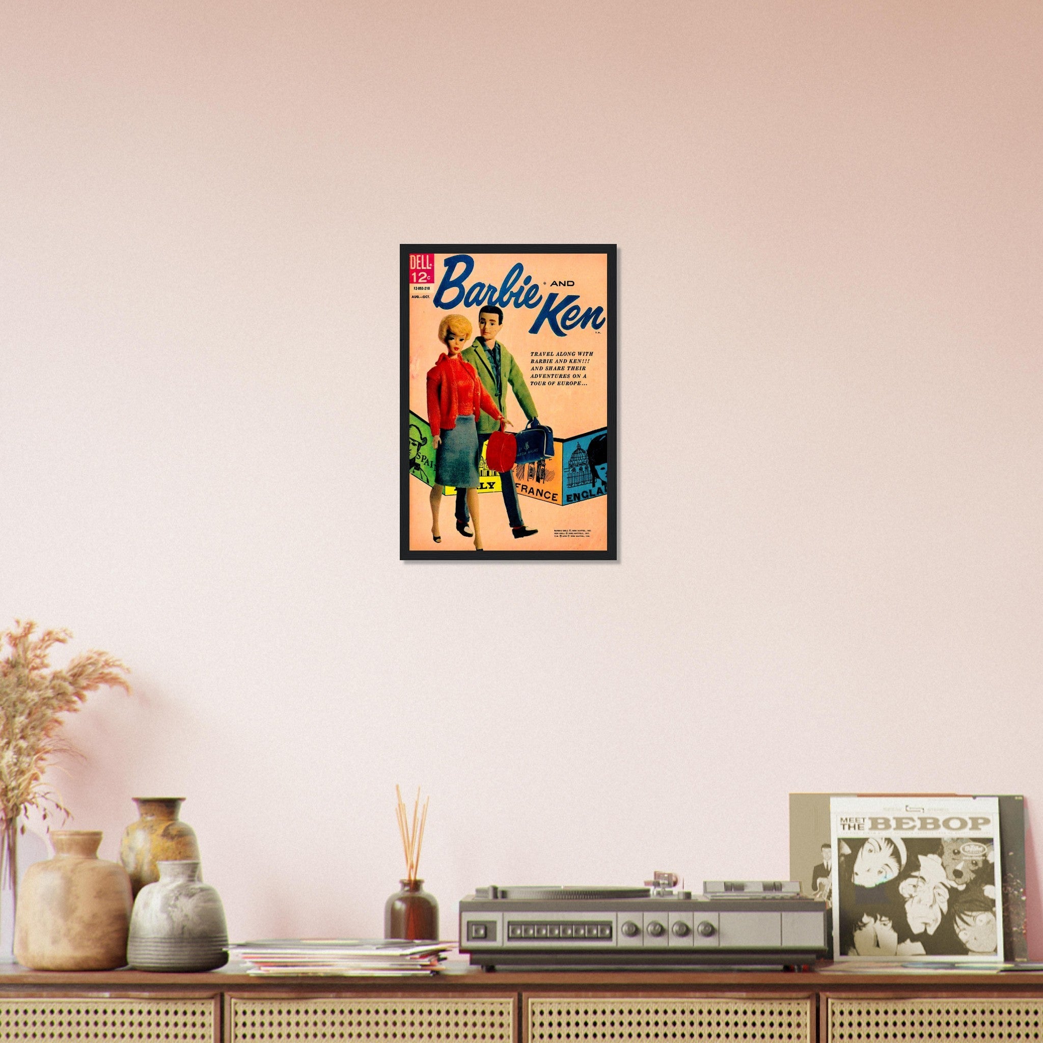 Barbie And Ken Framed - Travel Framed Tour Of Europe - Barbie & Ken Framed Print Framed 1962 - WallArtPrints4U