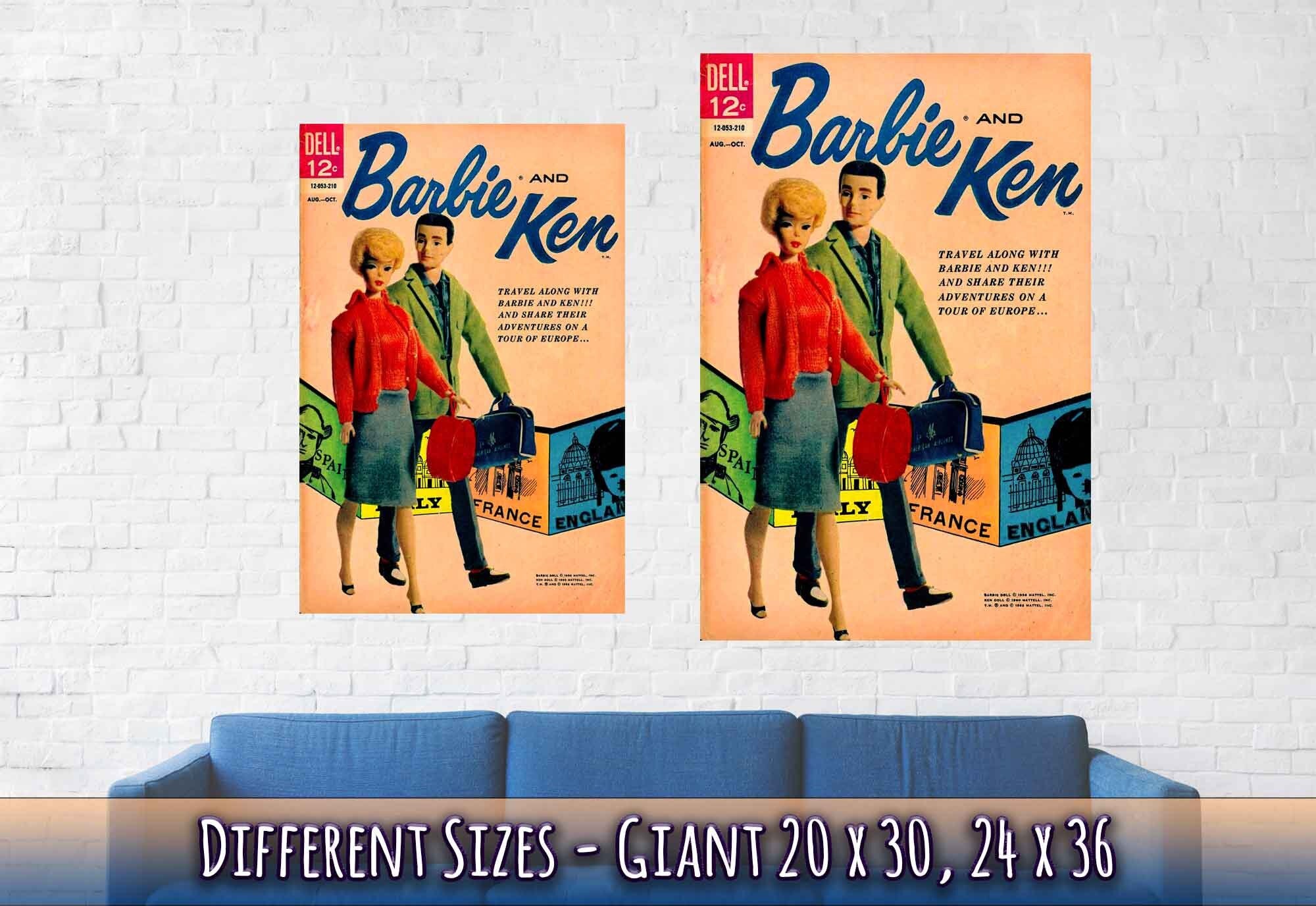 Barbie And Ken Poster - Travel Poster Tour Of Europe - Barbie & Ken Print Poster 1962 - WallArtPrints4U