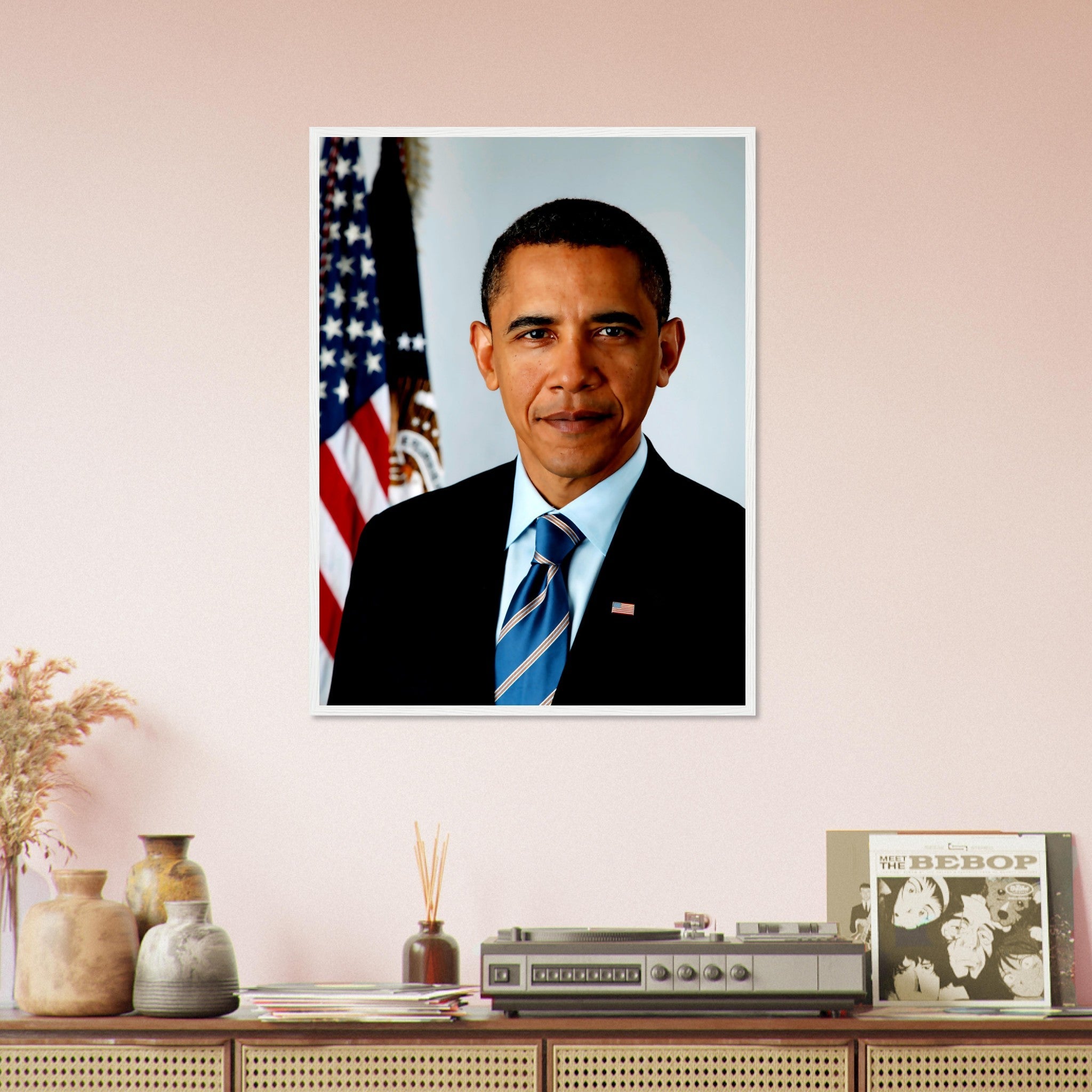 Barrack Obama Framed, 44th President Of These United States, Vintage Photo Portrait - Barrack Obama Framed Print UK, EU USA Domestic Shipping - WallArtPrints4U