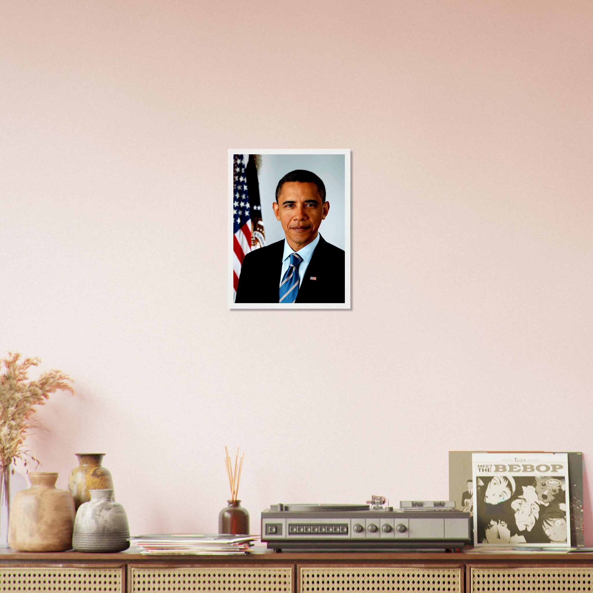 Barrack Obama Framed, 44th President Of These United States, Vintage Photo Portrait - Barrack Obama Framed Print UK, EU USA Domestic Shipping - WallArtPrints4U