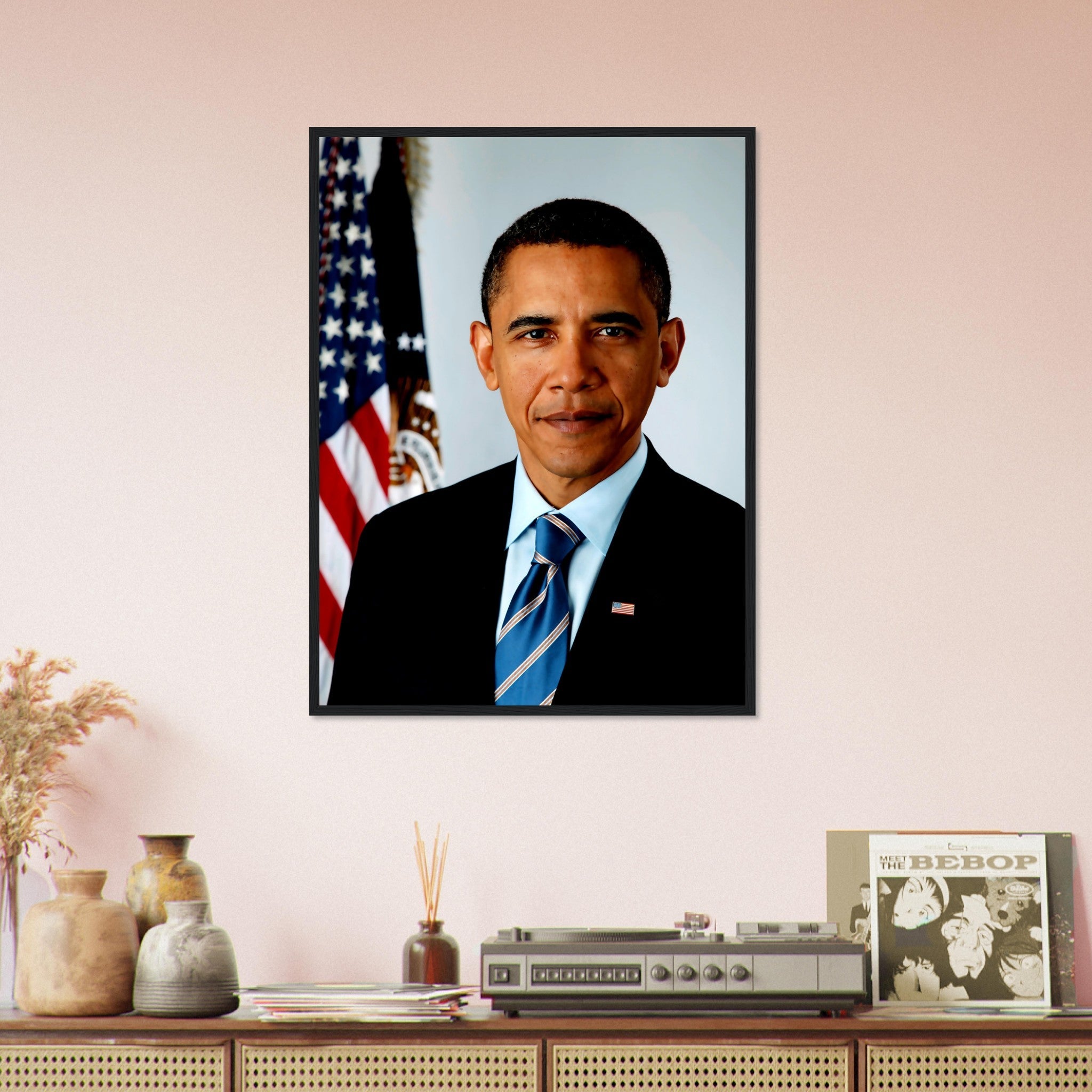 Barrack Obama Framed, 44th President Of These United States, Vintage Photo Portrait - Barrack Obama Framed Print UK, EU USA Domestic Shipping - WallArtPrints4U