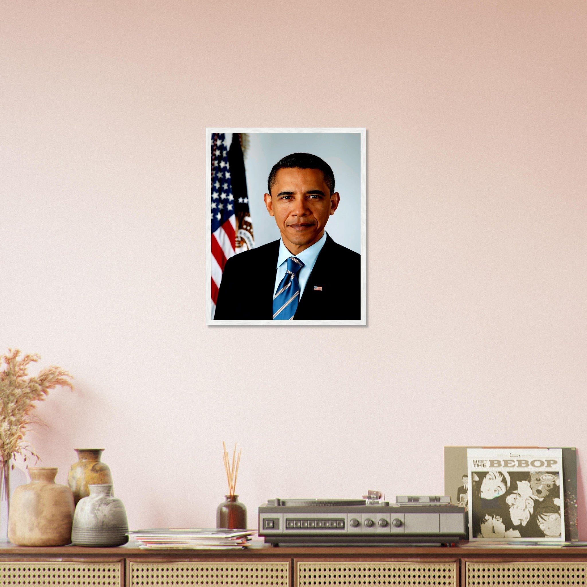 Barrack Obama Framed, 44th President Of These United States, Vintage Photo Portrait - Barrack Obama Framed Print UK, EU USA Domestic Shipping - WallArtPrints4U