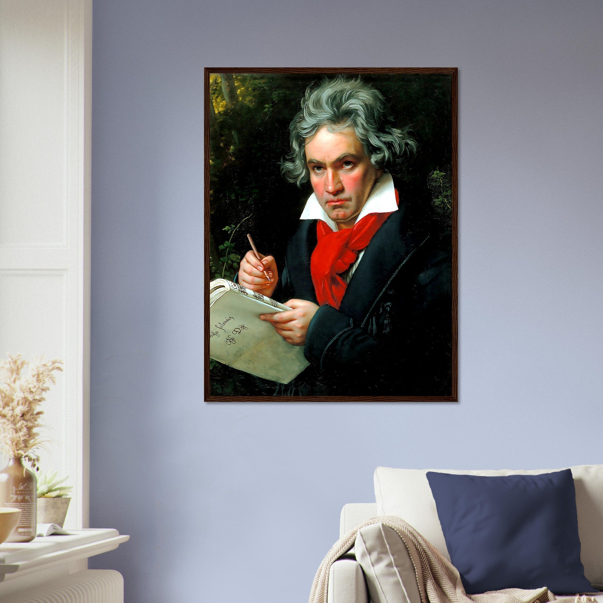 Beethoven Framed, 18th Century Composer, Vintage Portrait Framed Print - Ludwig Van Beethoven Framed Print - WallArtPrints4U