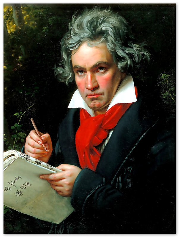 Beethoven Poster, 18th Century Composer, Vintage Portrait Print - Ludwig Van Beethoven Print - WallArtPrints4U