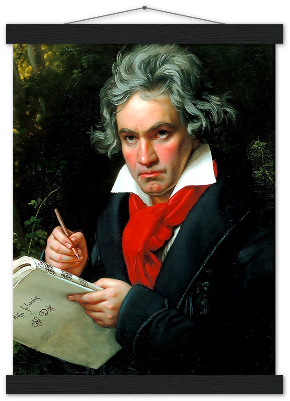 Beethoven Poster, 18th Century Composer, Vintage Portrait Print - Ludwig Van Beethoven Print - WallArtPrints4U