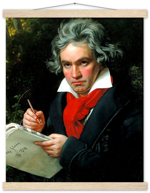 Beethoven Poster, 18th Century Composer, Vintage Portrait Print - Ludwig Van Beethoven Print - WallArtPrints4U