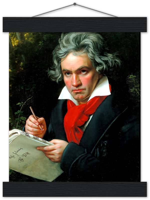 Beethoven Poster, 18th Century Composer, Vintage Portrait Print - Ludwig Van Beethoven Print - WallArtPrints4U