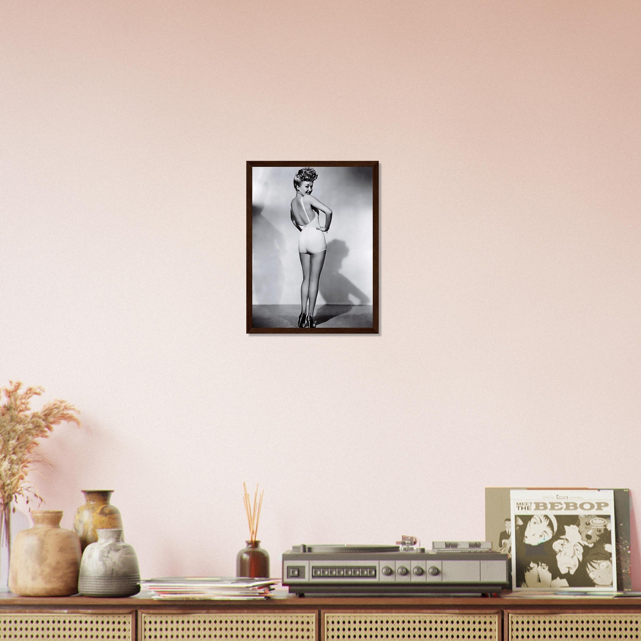 Betty Grable Swimsuit Framed, Famous Photo Framed Print From 1943, First Pin Up Girl, Inspired American Soldiers In Ww2. - WallArtPrints4U
