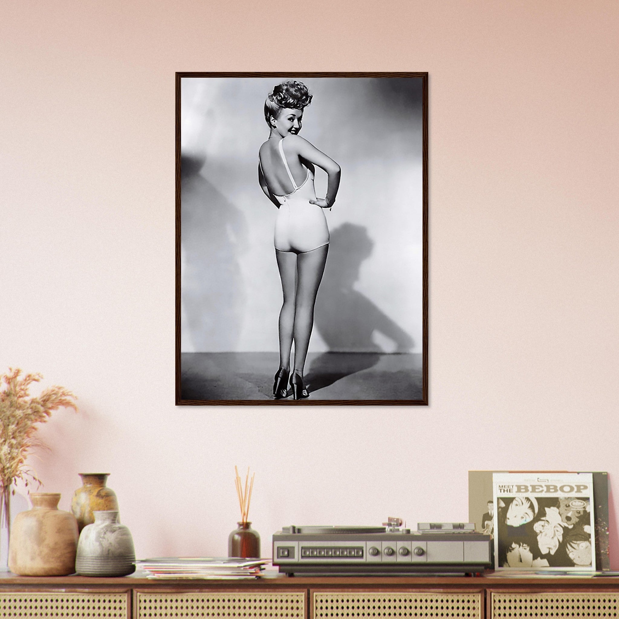 Betty Grable Swimsuit Framed, Famous Photo Framed Print From 1943, First Pin Up Girl, Inspired American Soldiers In Ww2. - WallArtPrints4U