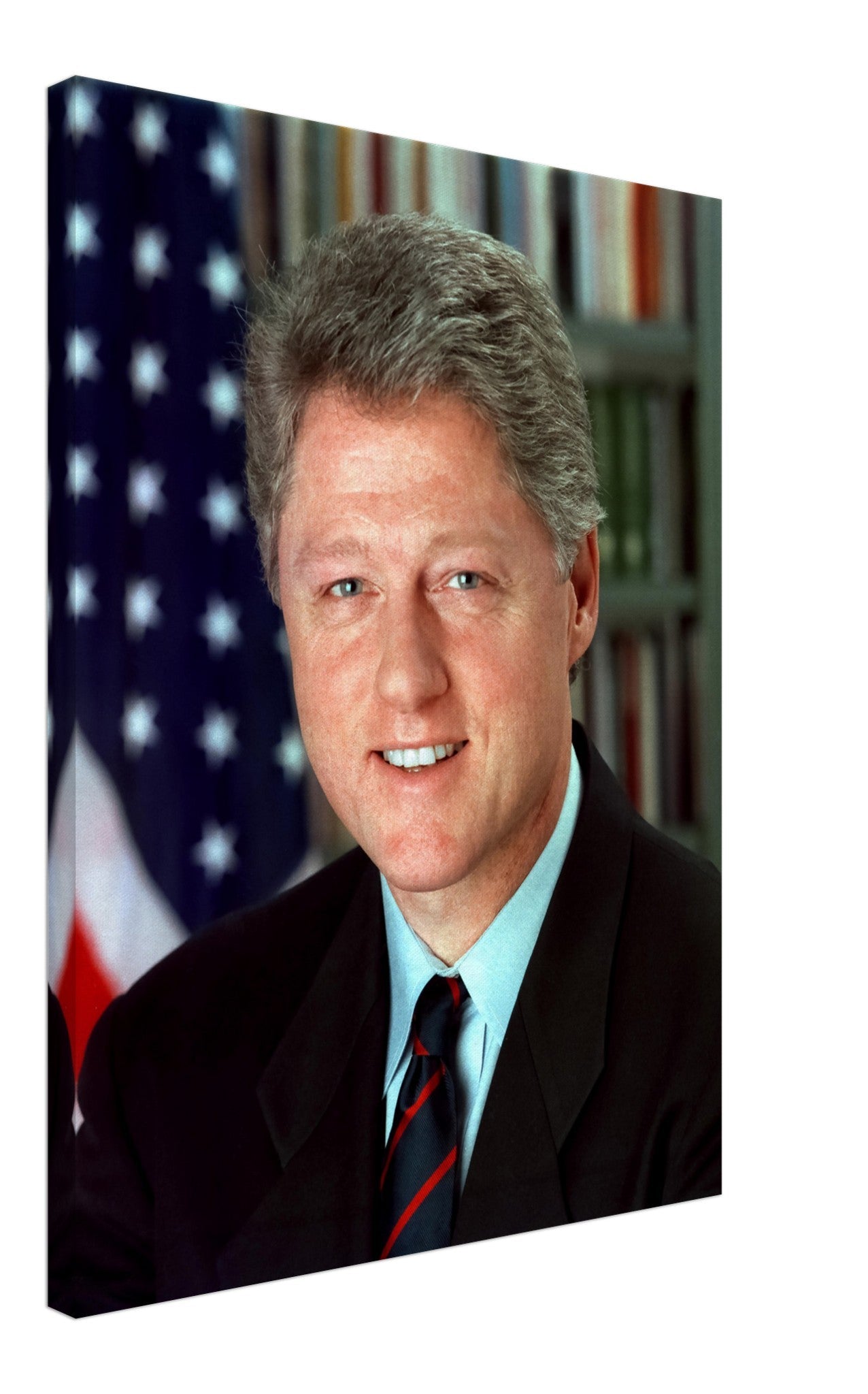 Bill Clinton Canvas, 42nd President Of These United States, Vintage Photo Portrait - Bill Clinton Canvas Print - WallArtPrints4U