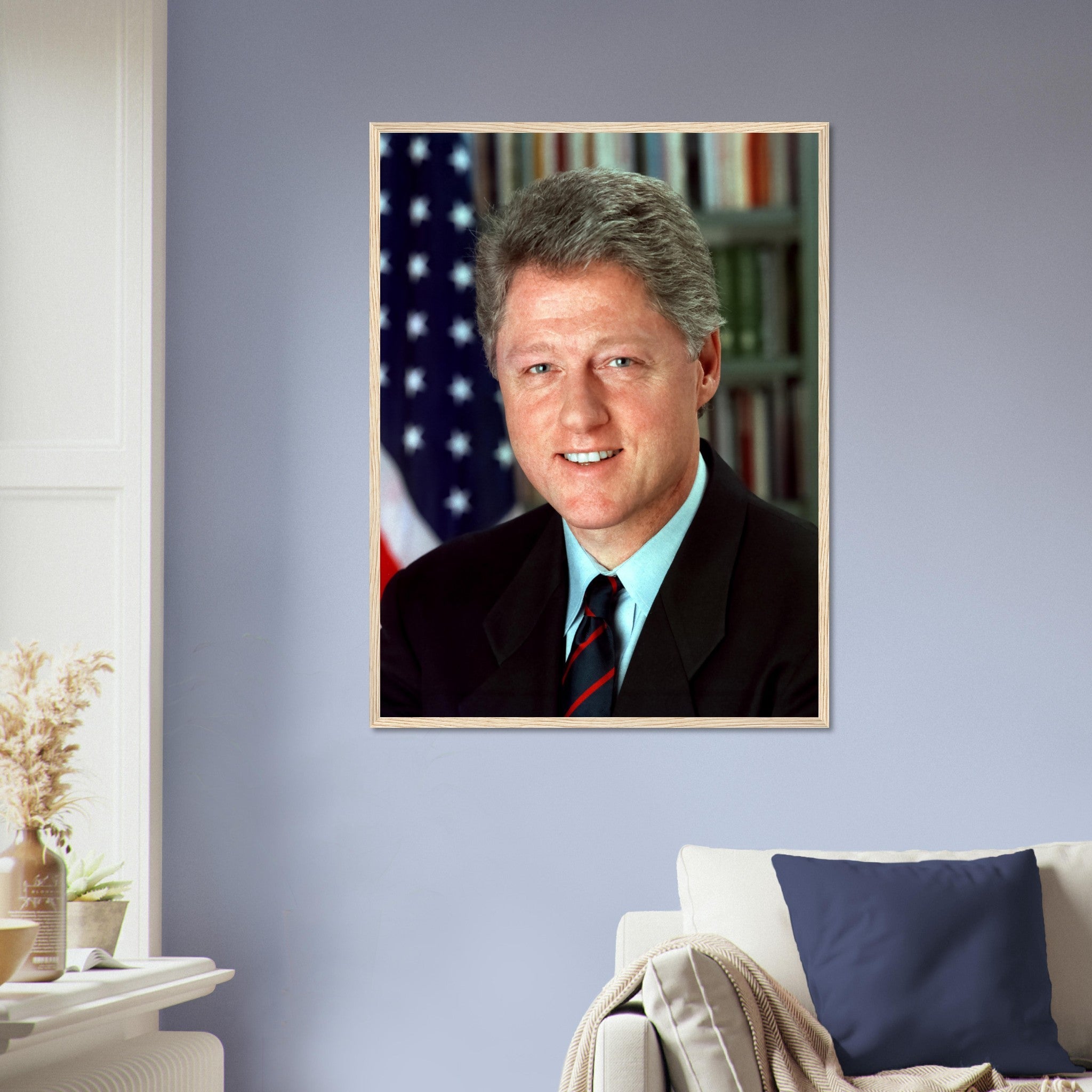 Bill Clinton Framed, 42nd President Of These United States, Vintage Photo Portrait - Bill Clinton Framed Print - WallArtPrints4U