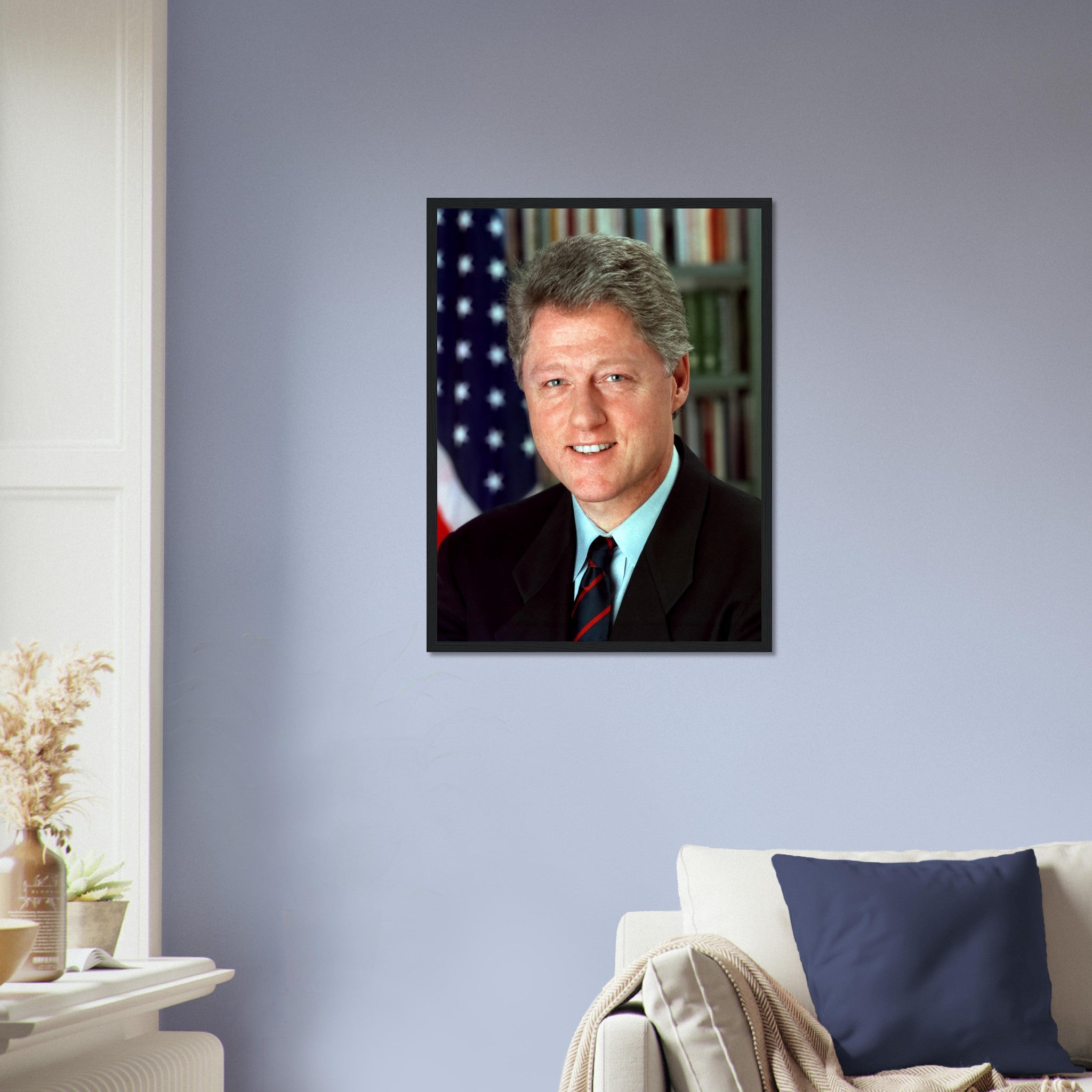 Bill Clinton Framed, 42nd President Of These United States, Vintage Photo Portrait - Bill Clinton Framed Print - WallArtPrints4U