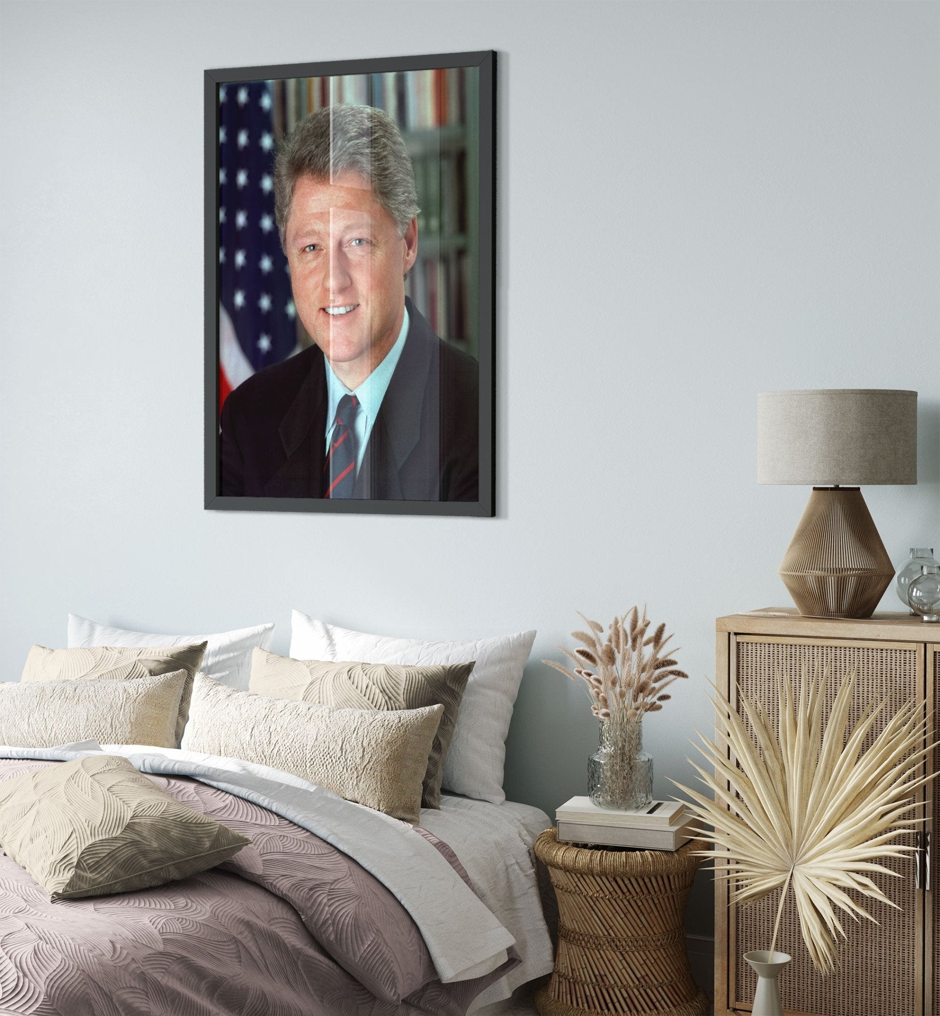 Bill Clinton Framed, 42nd President Of These United States, Vintage Photo Portrait - Bill Clinton Framed Print - WallArtPrints4U