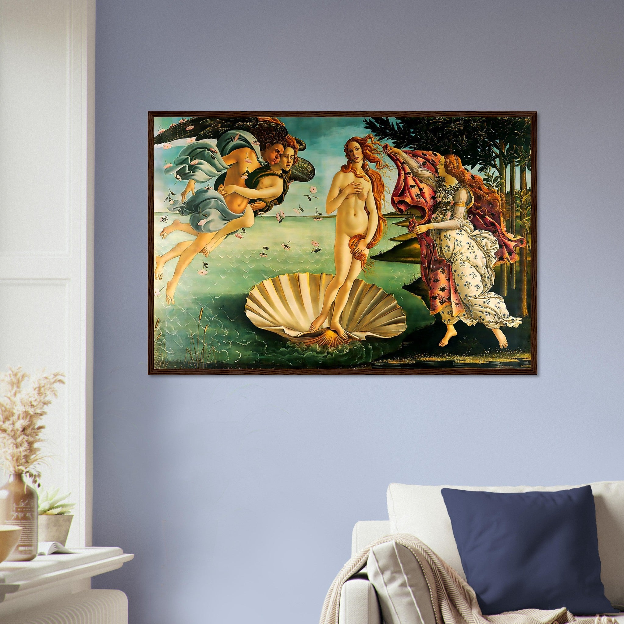 Birth Of Venus Framed, Sandro Botticelli - Birth Of Venus Framed Print - Mid 1480s - WallArtPrints4U