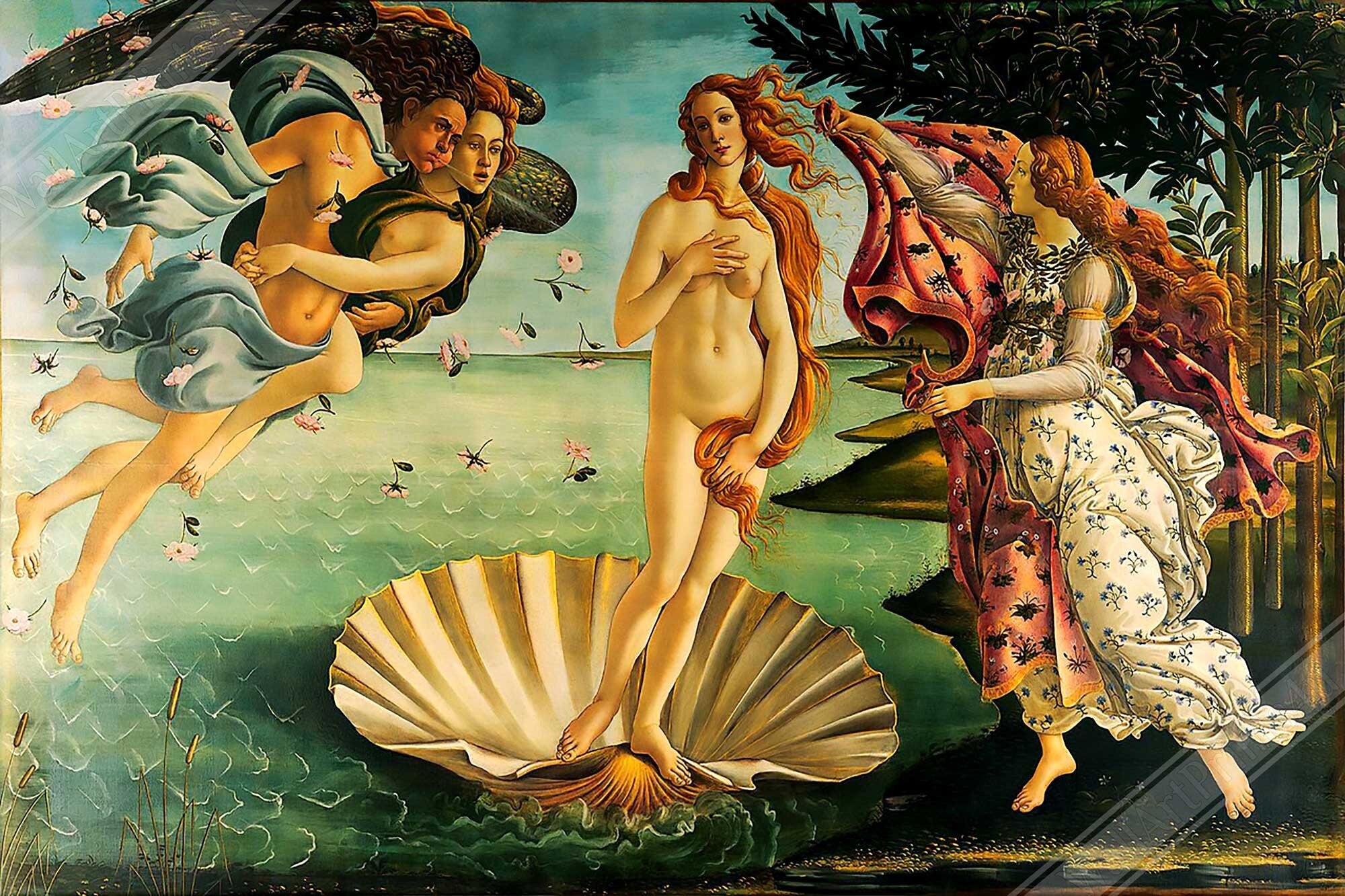 Birth Of Venus Poster, Sandro Botticelli - Birth Of Venus Print - Mid 1480s - WallArtPrints4U