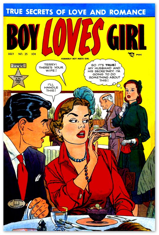 Boy Loves Girl Poster Print No 25 - Vintage Romance Poster From 1952 - WallArtPrints4U
