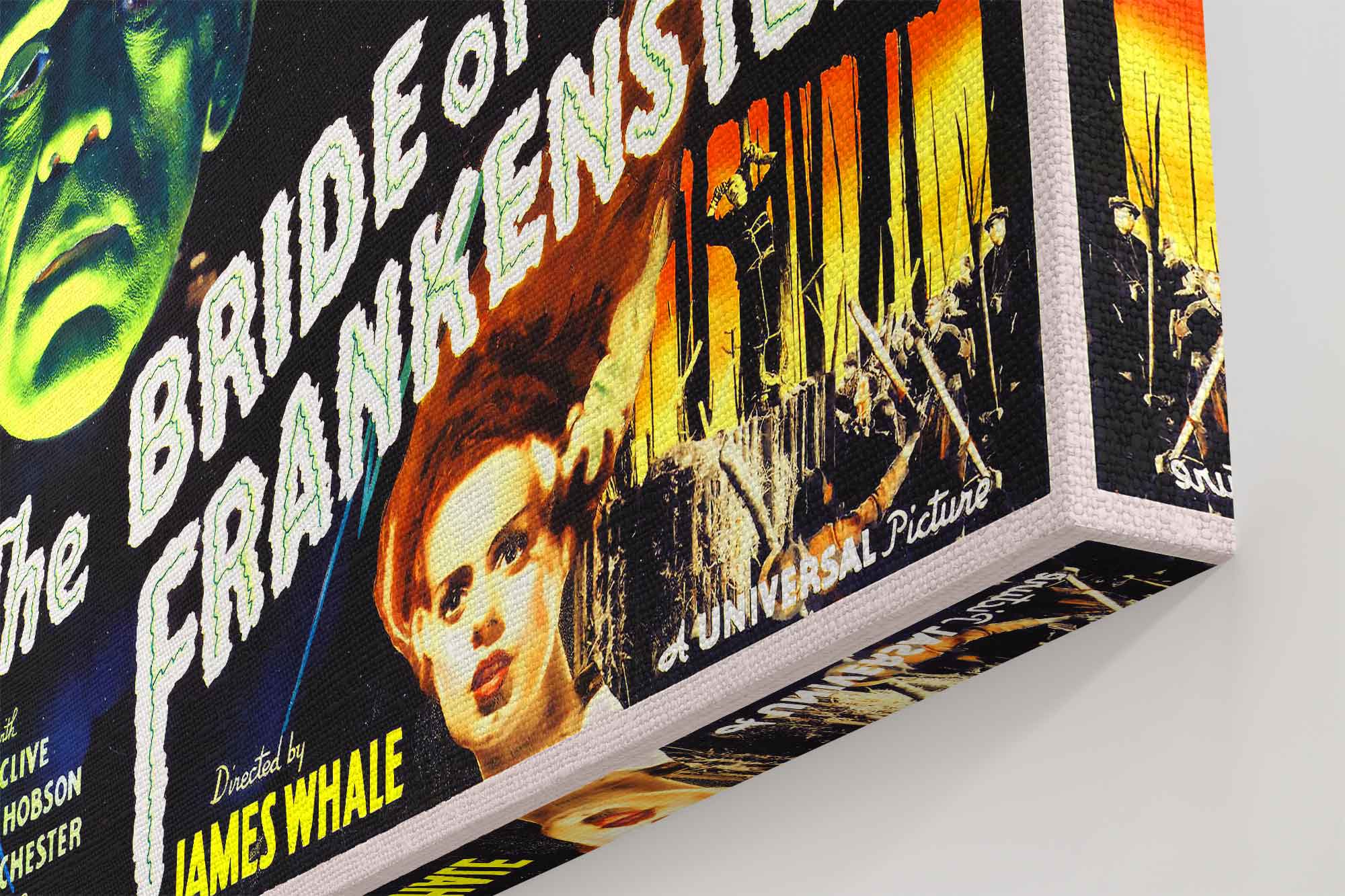 Bride Of Frankenstein Canvas, Vintage Horror Movie Canvas 1935 Canvas Film Art - Boris Karloff - Elsa Lancaster - WallArtPrints4U