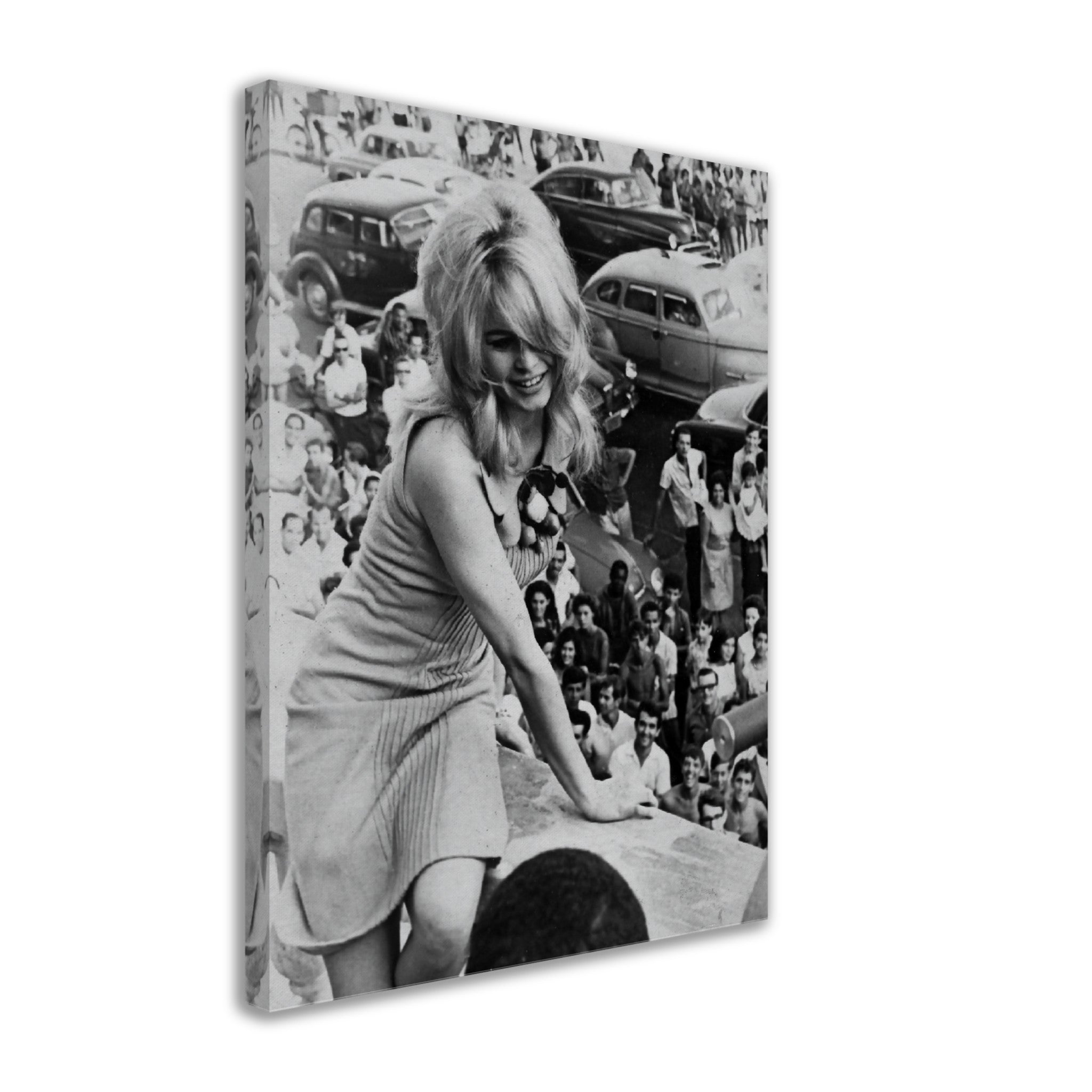 Brigitte Bardot Canvas, Vintage Photo 1964 In Brazil - Brigitte Bardot Canvas Print - Hollywood Silver Screen Star - WallArtPrints4U