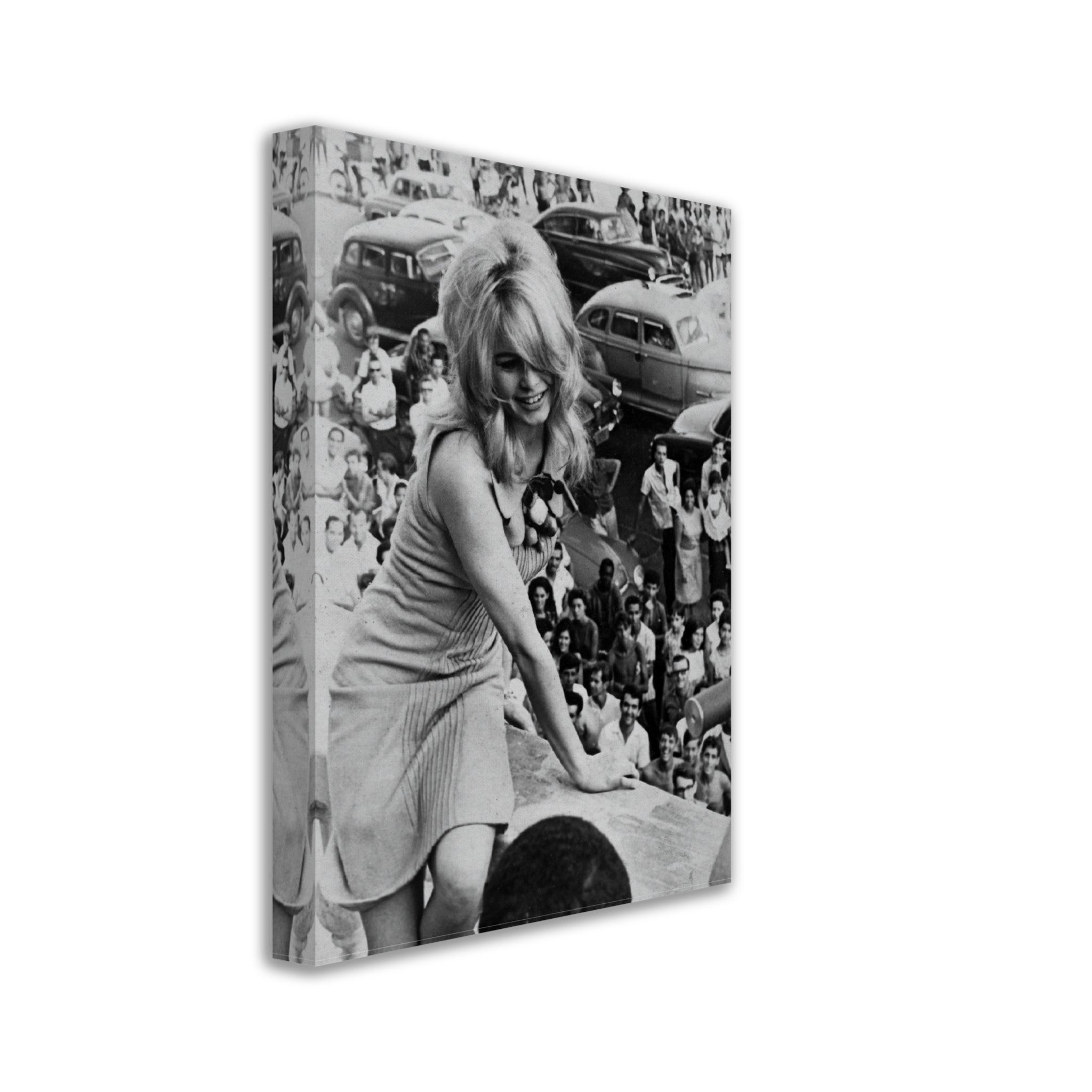 Brigitte Bardot Canvas, Vintage Photo 1964 In Brazil - Brigitte Bardot Canvas Print - Hollywood Silver Screen Star - WallArtPrints4U