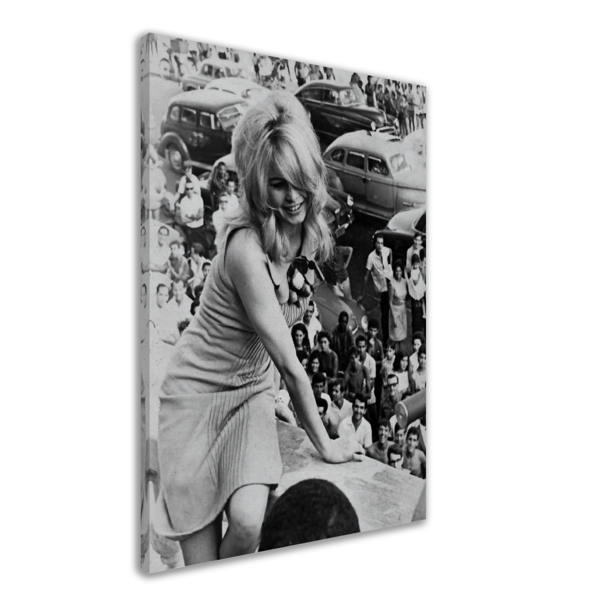 Brigitte Bardot Canvas, Vintage Photo 1964 In Brazil - Brigitte Bardot Canvas Print - Hollywood Silver Screen Star - WallArtPrints4U