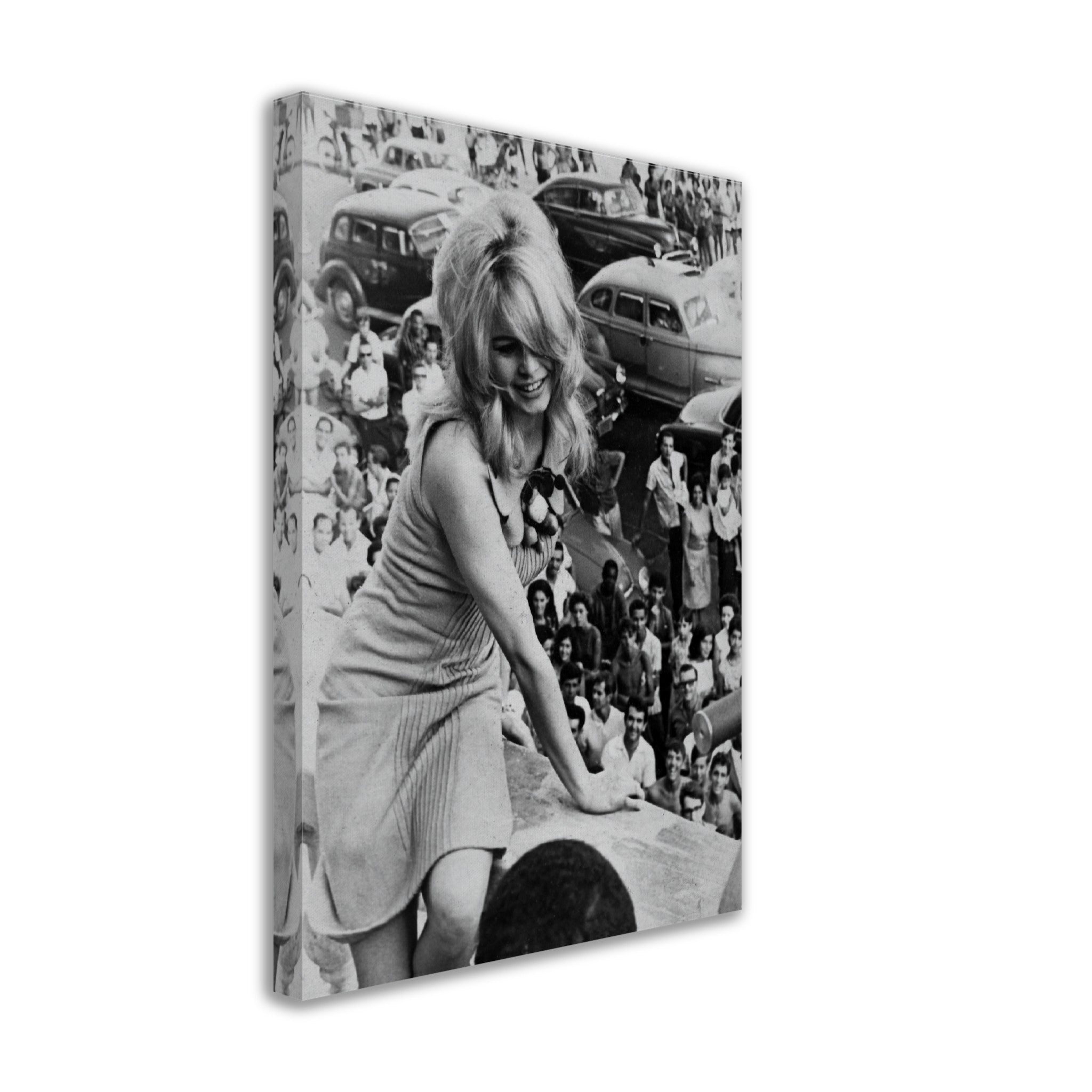 Brigitte Bardot Canvas, Vintage Photo 1964 In Brazil - Brigitte Bardot Canvas Print - Hollywood Silver Screen Star - WallArtPrints4U