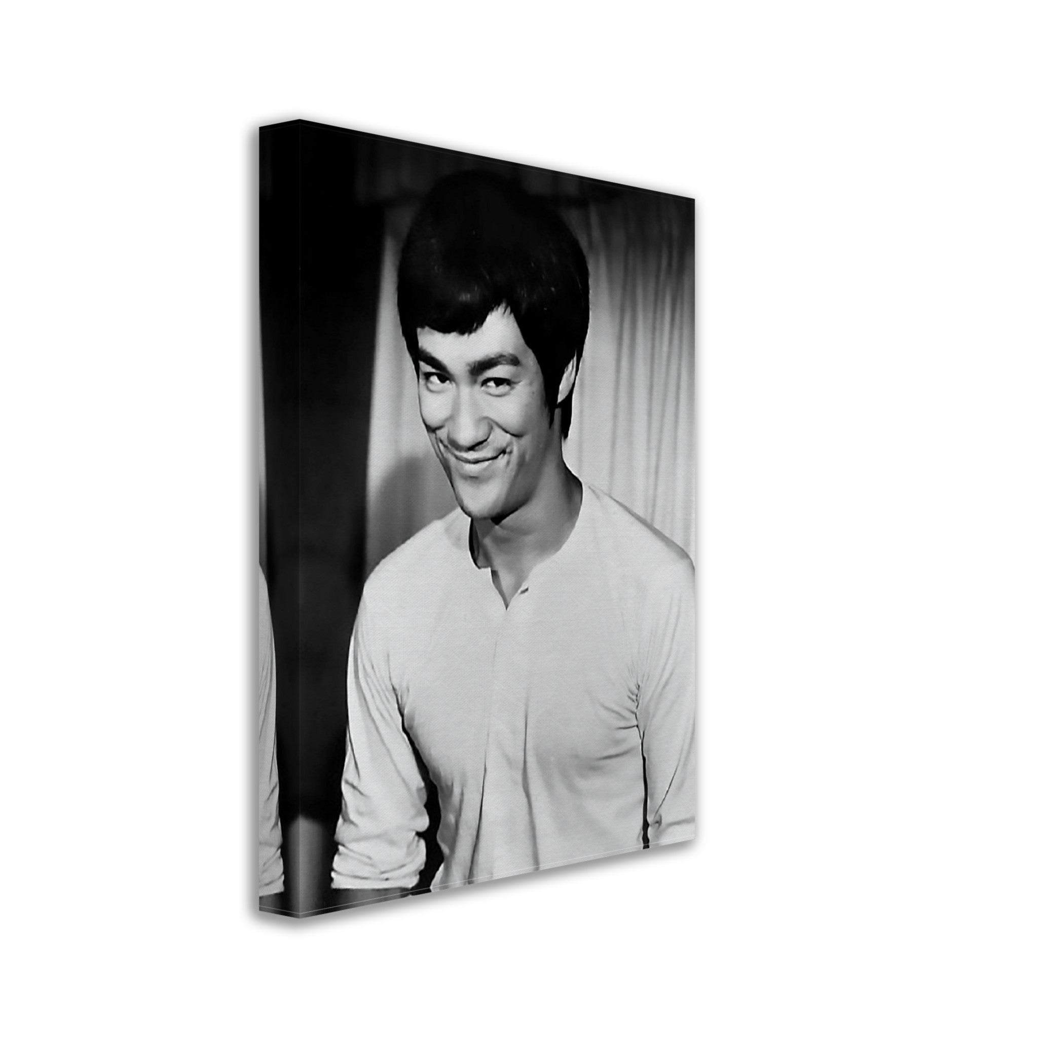 Bruce Lee Canvas Martial Artist Vintage Photo Portrait - Bruce Lee Canvas Print 1973 - WallArtPrints4U