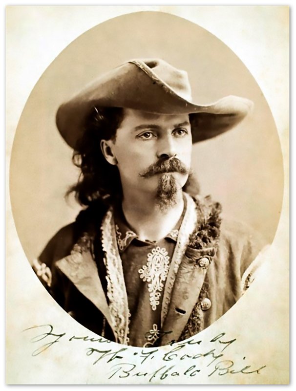 Buffalo Bills Poster, Wild West Legend, Vintage Photo - Buffalo Bill Print - Signed William Cody Poster - WallArtPrints4U