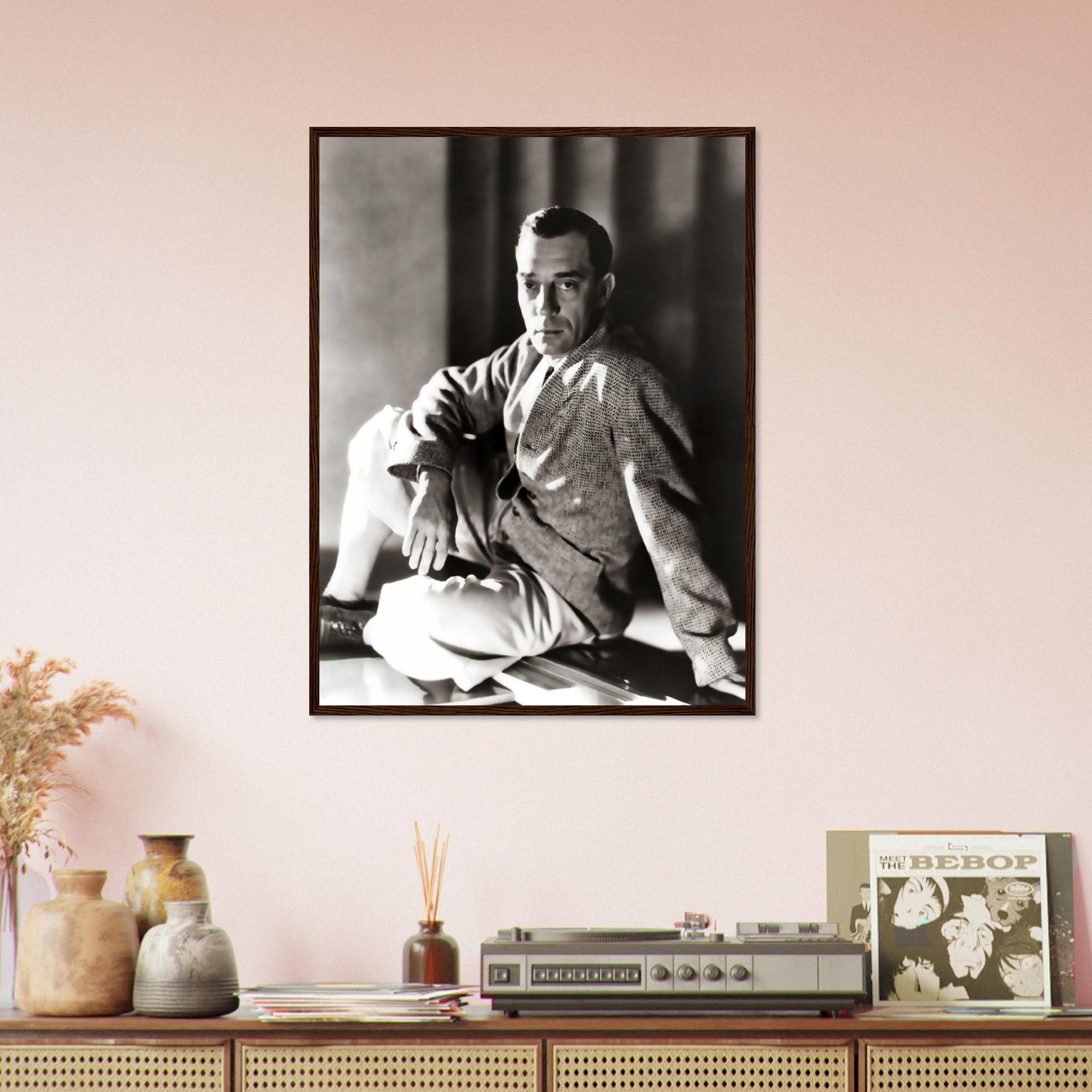 Buster Keaton Framed, Great Stone Face, Vintage Photo, Buster Keaton Framed Print, Silver Screen Silent Movie Star - WallArtPrints4U