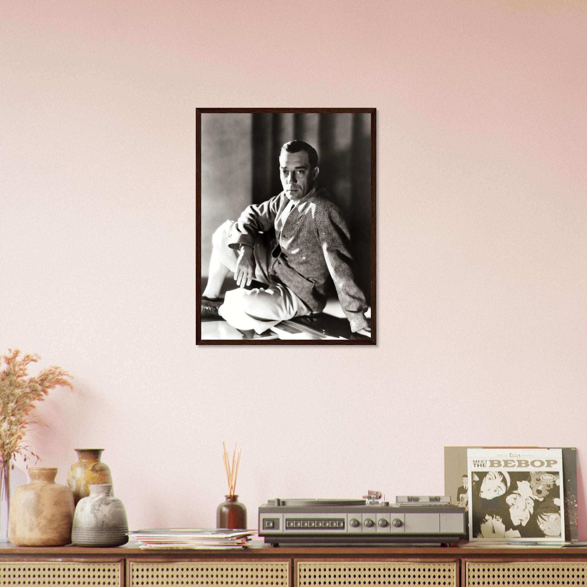 Buster Keaton Framed, Great Stone Face, Vintage Photo, Buster Keaton Framed Print, Silver Screen Silent Movie Star - WallArtPrints4U