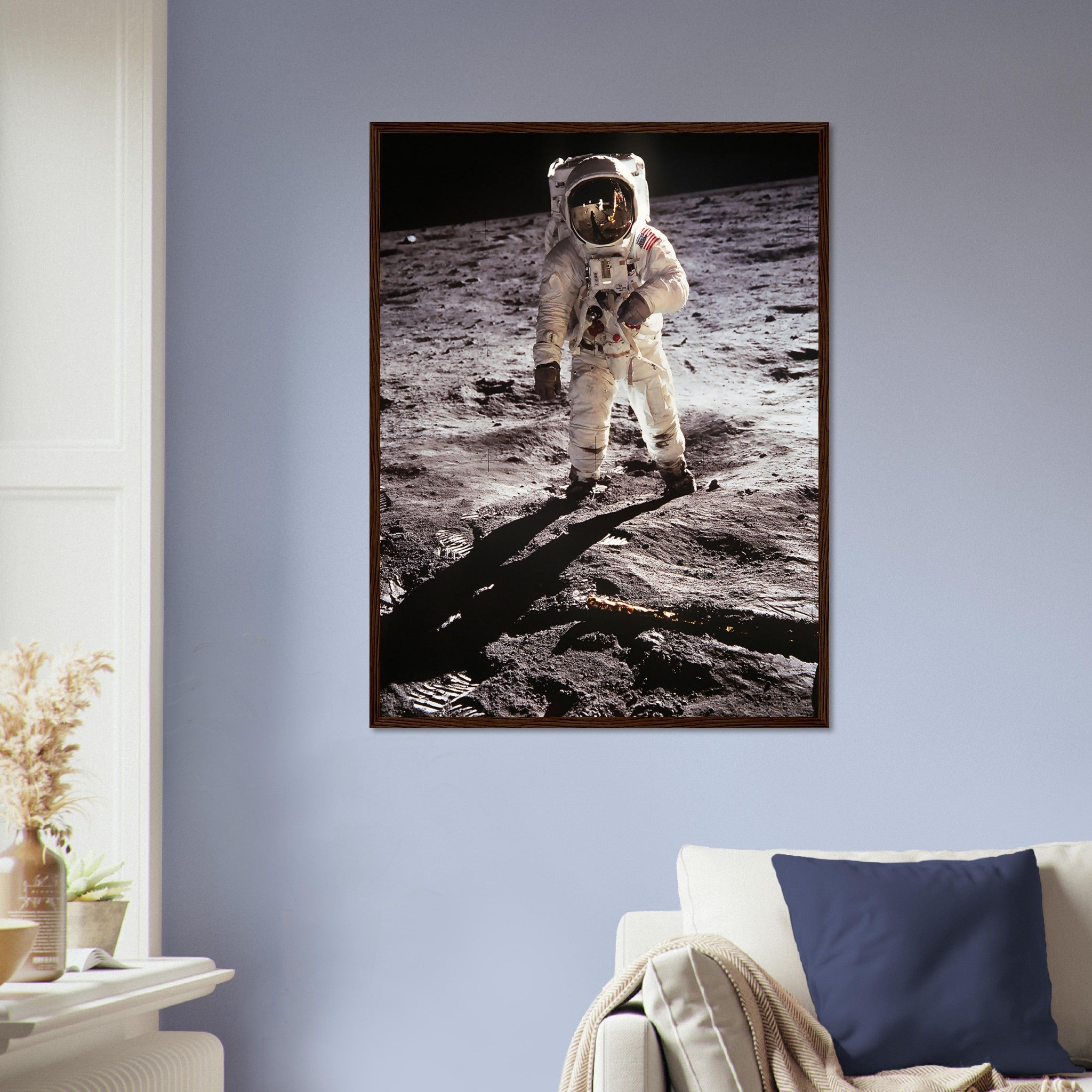 Buzz Aldrin Moon Landing Framed, Famous Photo Framed Print From 1969, Vintage Wall Art - Apollo 11 Moon Landing - WallArtPrints4U
