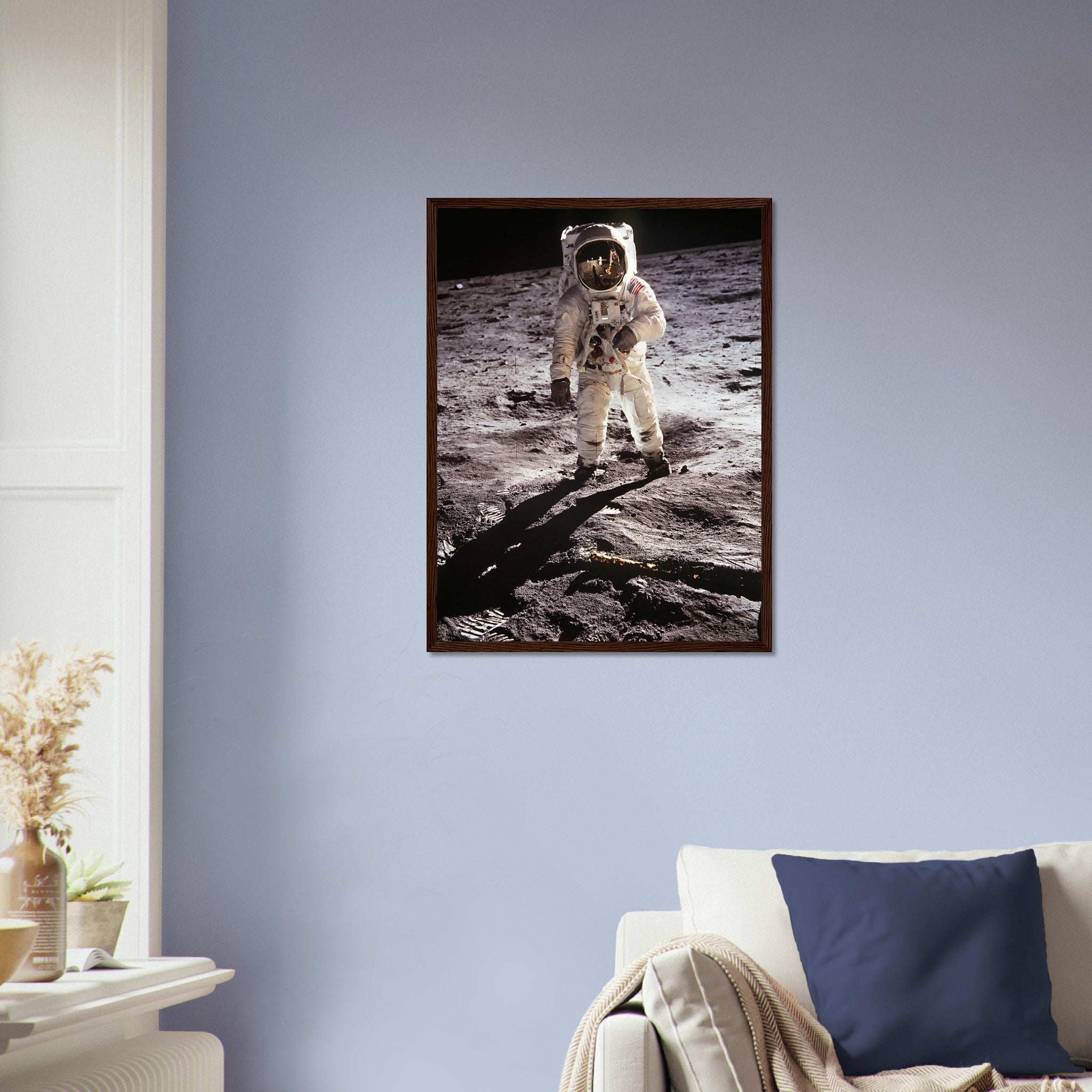 Buzz Aldrin Moon Landing Framed, Famous Photo Framed Print From 1969, Vintage Wall Art - Apollo 11 Moon Landing - WallArtPrints4U