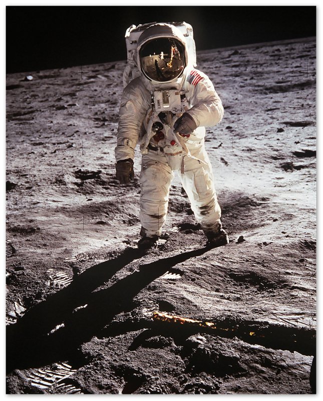 Buzz Aldrin Moon Landing Poster, Famous Photo Print From 1969, Vintage Wall Art - Apollo 11 Moon Landing - WallArtPrints4U