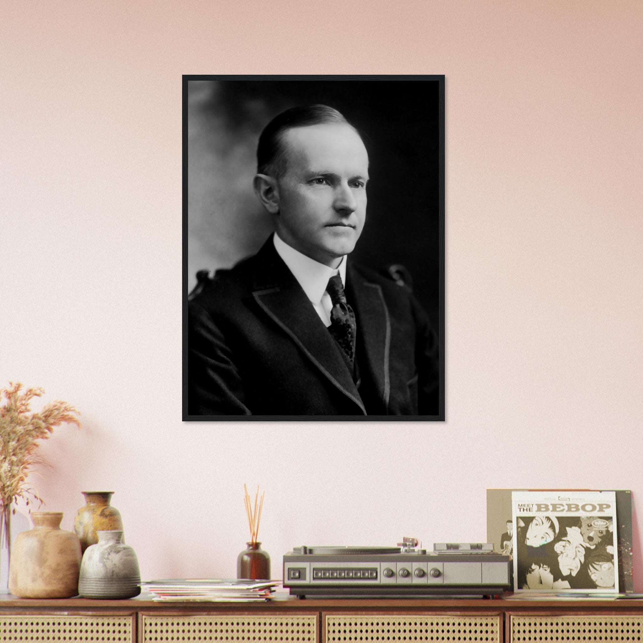 Calvin Coolidge Framed, 30th President Of These United States, Vintage Photo Portrait - Calvin Coolidge Framed Print - WallArtPrints4U