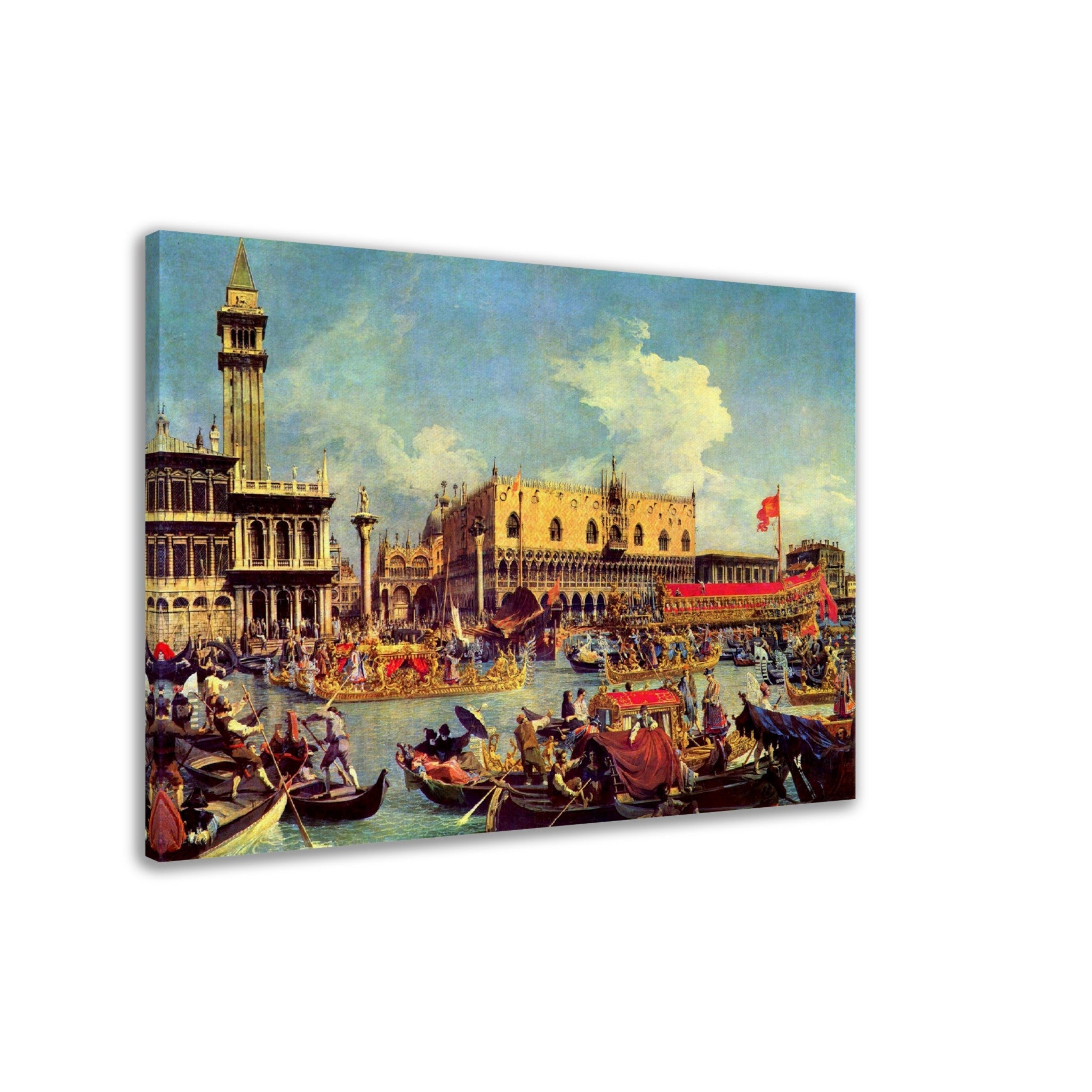 Canaletto Canvas Print, The Bucinturo Canvas Venice, Returning To The Molo On Ascension Day - WallArtPrints4U