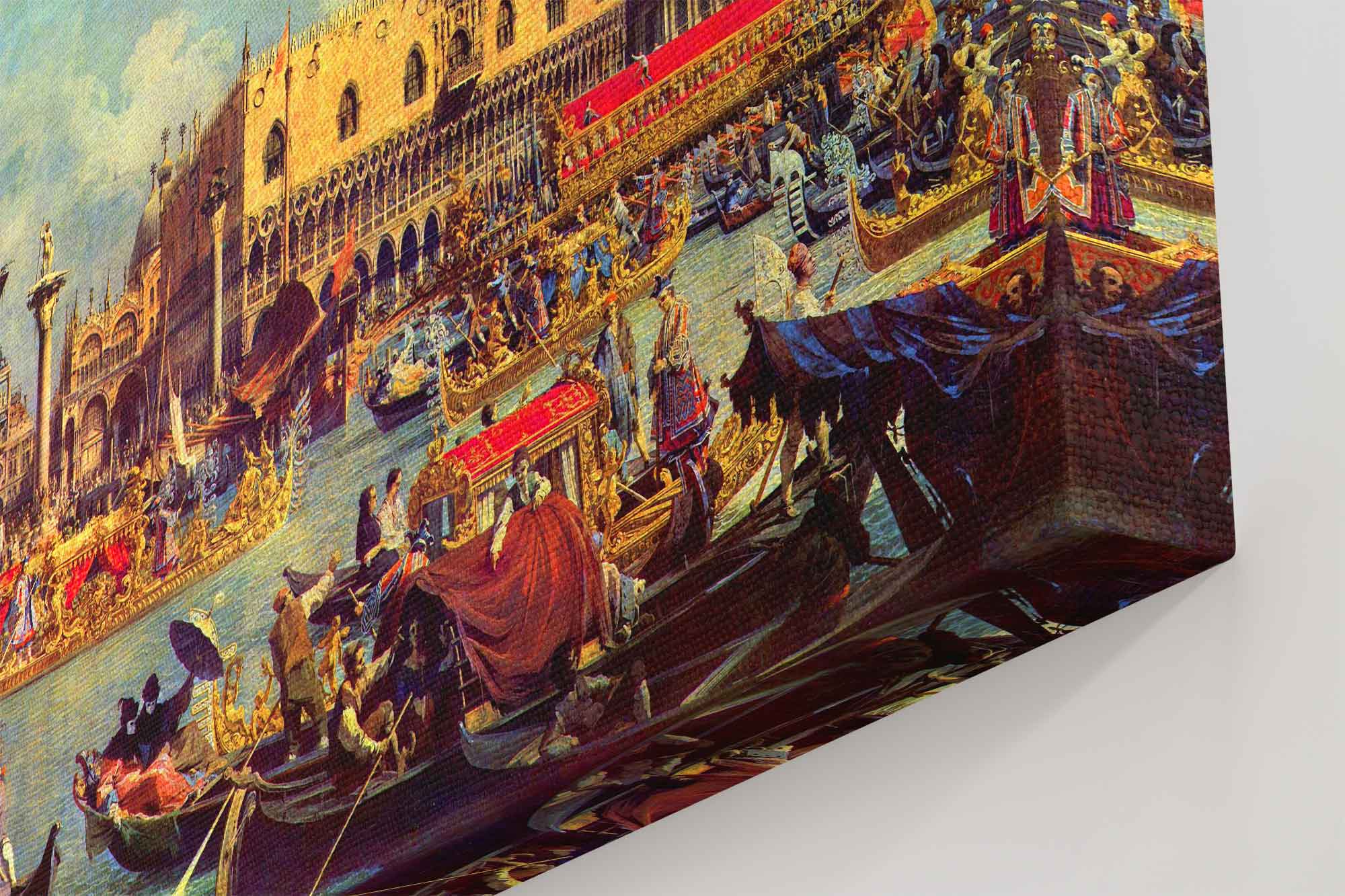 Canaletto Canvas Print, The Bucinturo Canvas Venice, Returning To The Molo On Ascension Day - WallArtPrints4U