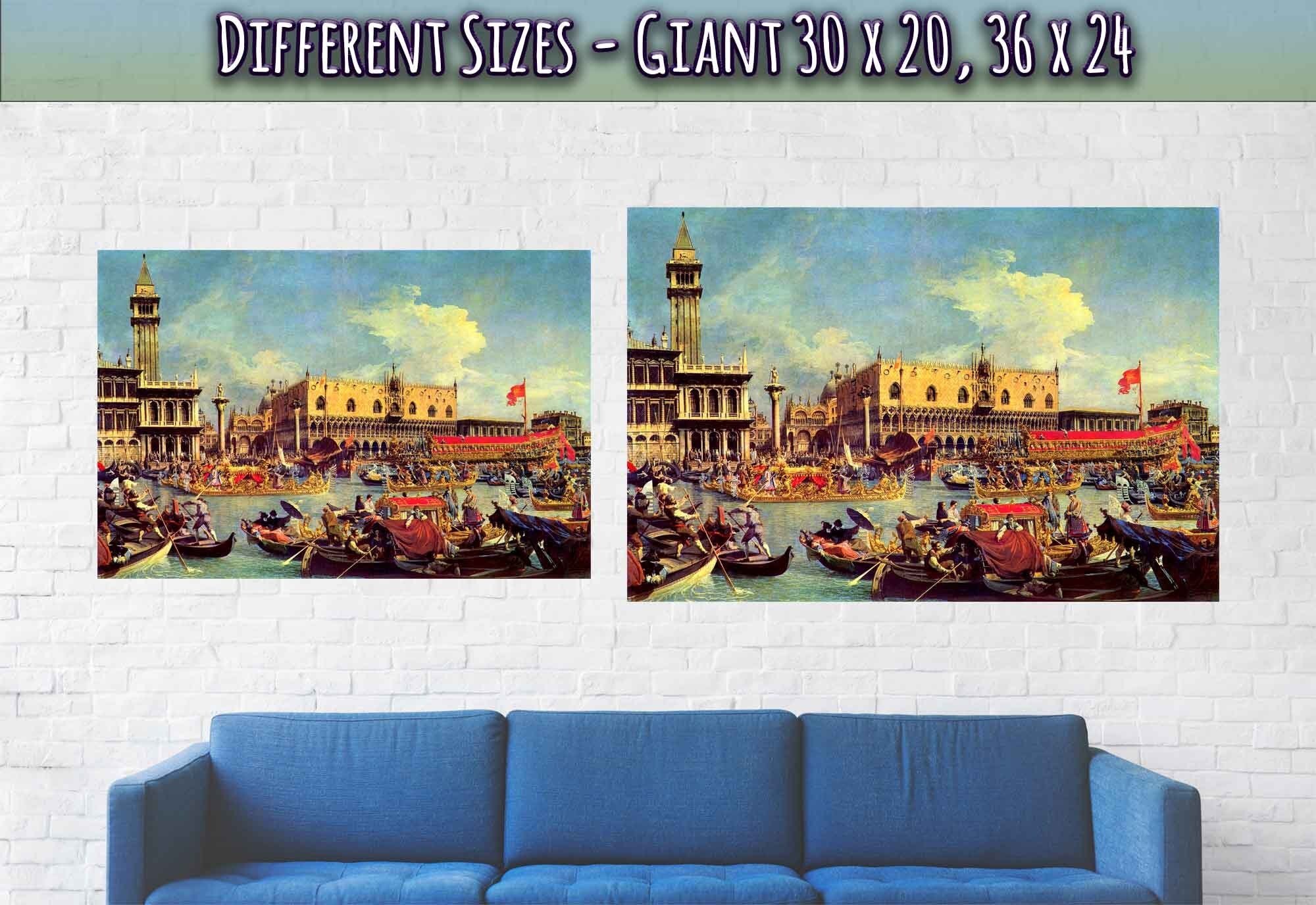 Canaletto Poster, The Bucinturo Print Venice, Returning To The Molo On Ascension Day - WallArtPrints4U