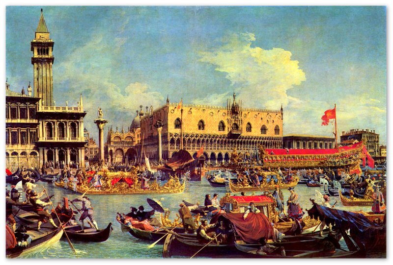 Canaletto Poster, The Bucinturo Print Venice, Returning To The Molo On Ascension Day - WallArtPrints4U