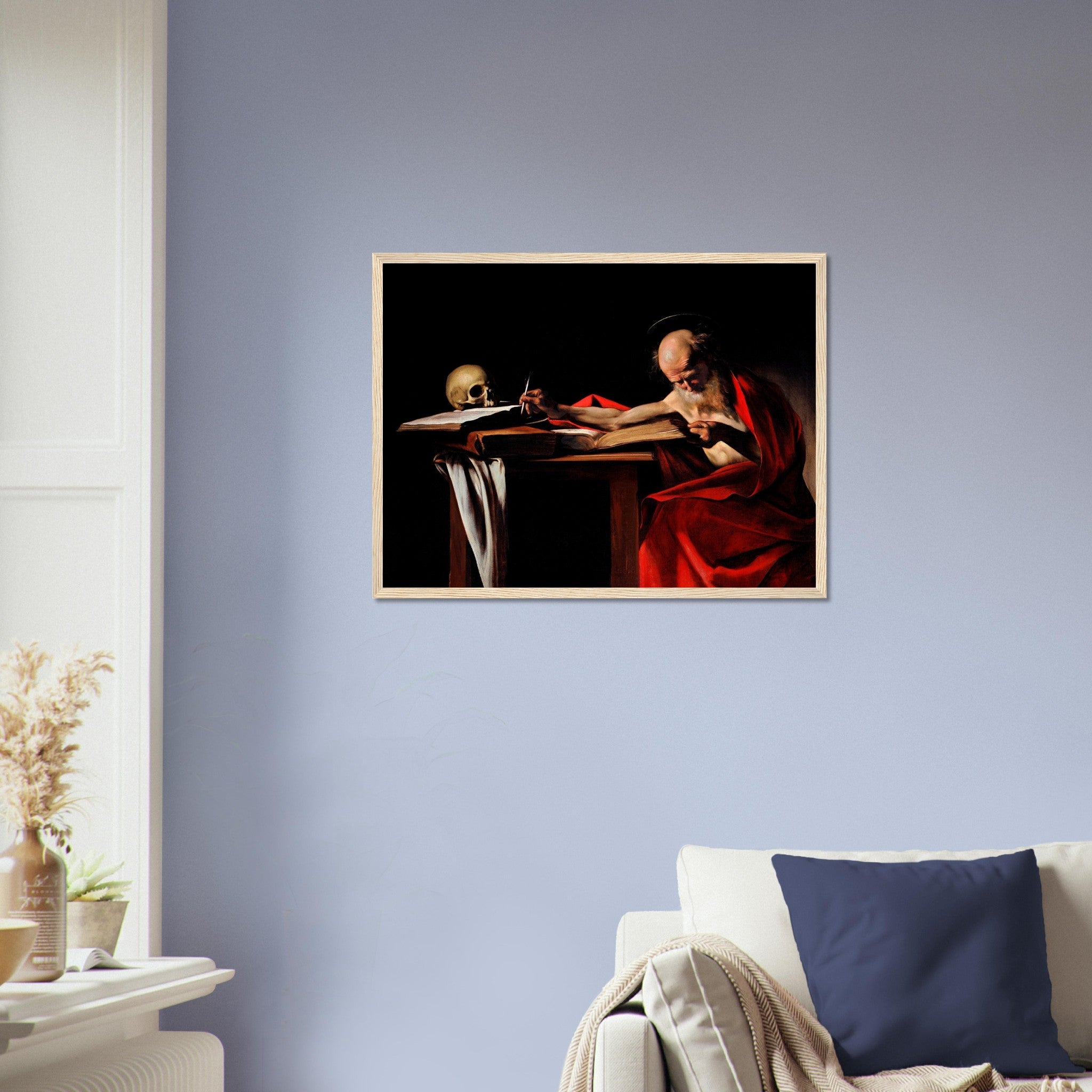 Caravaggio Framed, St Jerome Writing Painting Framed Print - WallArtPrints4U