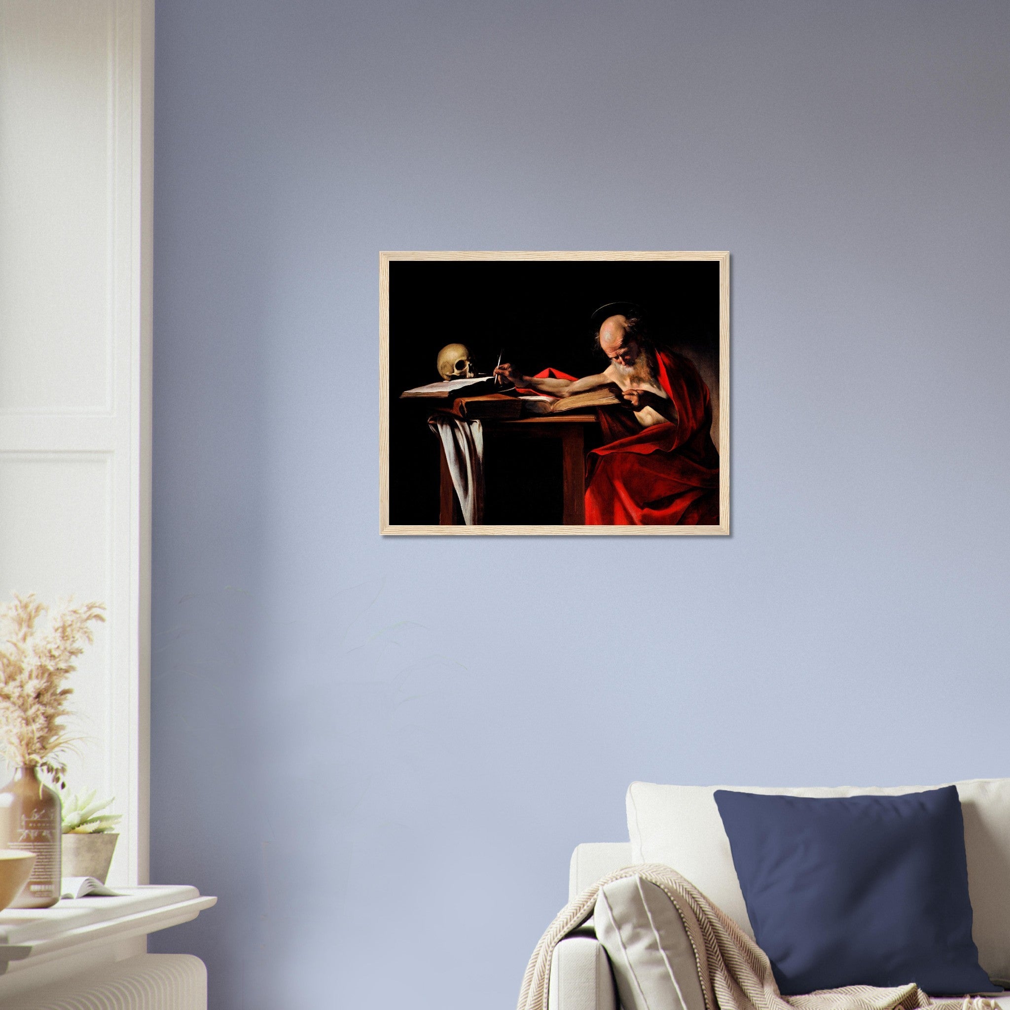 Caravaggio Framed, St Jerome Writing Painting Framed Print - WallArtPrints4U